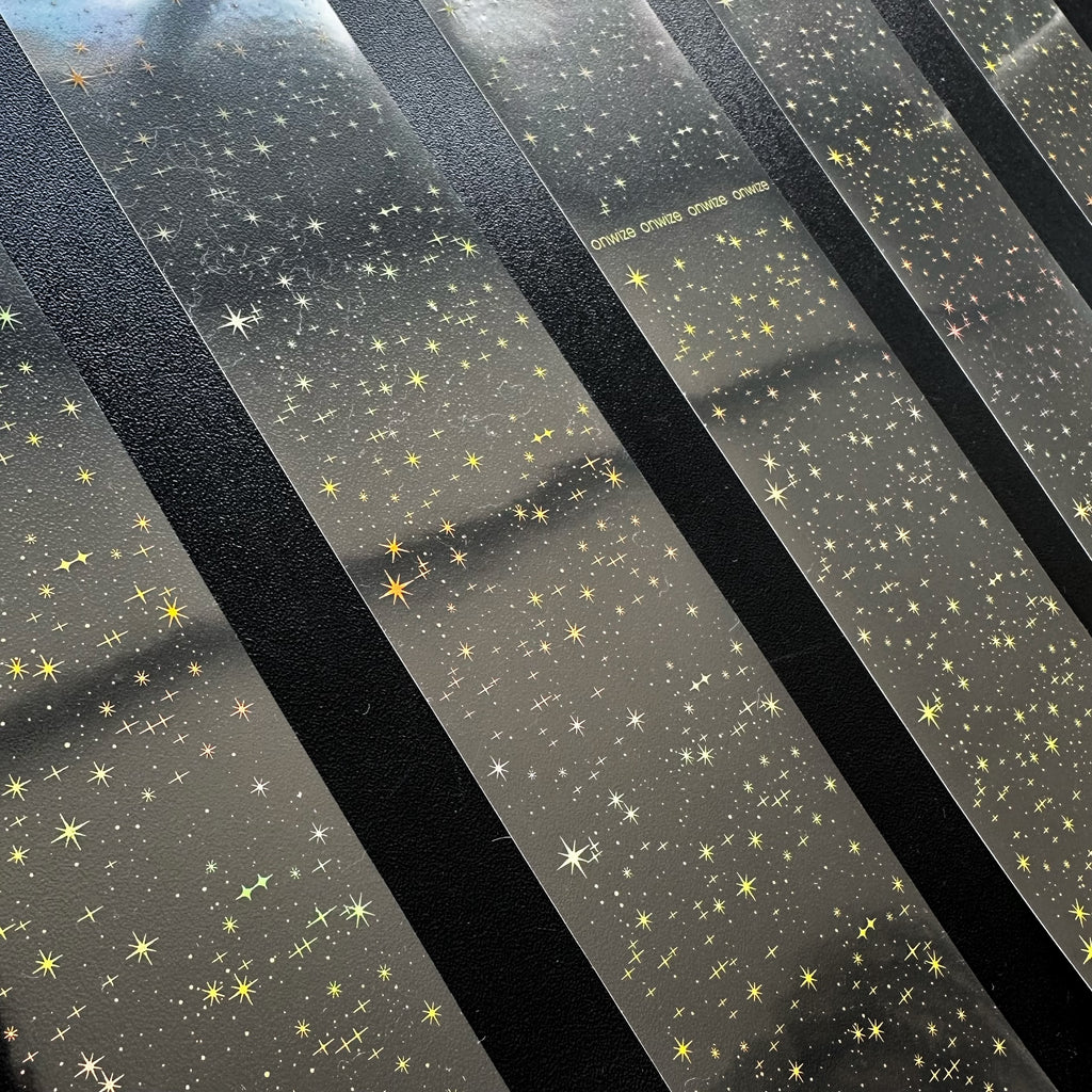 Golden Stardust | Holo Gold Foil Starfield PET Tape | 6cm x 5m