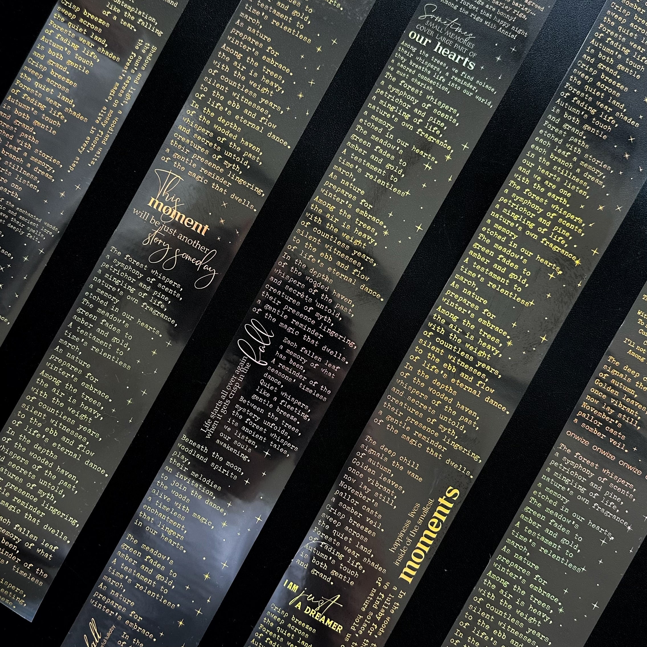 Golden Manuscript | Holo Gold Foil Typography PET Tape | 6cm x 5m