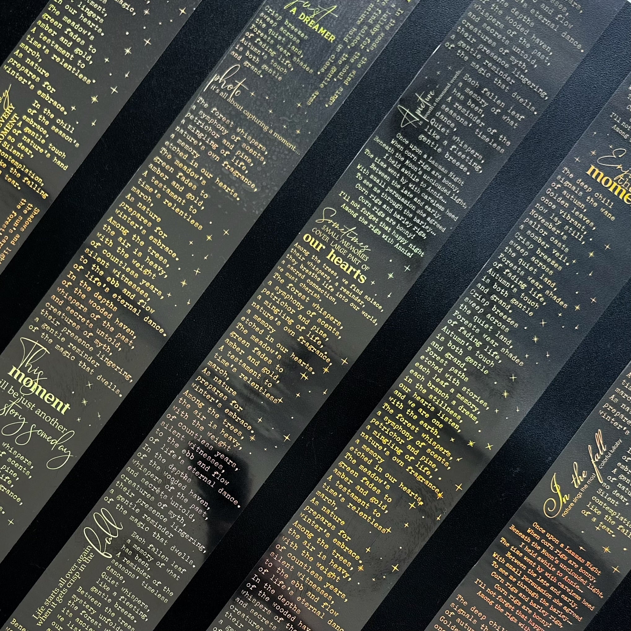 Golden Manuscript | Holo Gold Foil Typography PET Tape | 6cm x 5m