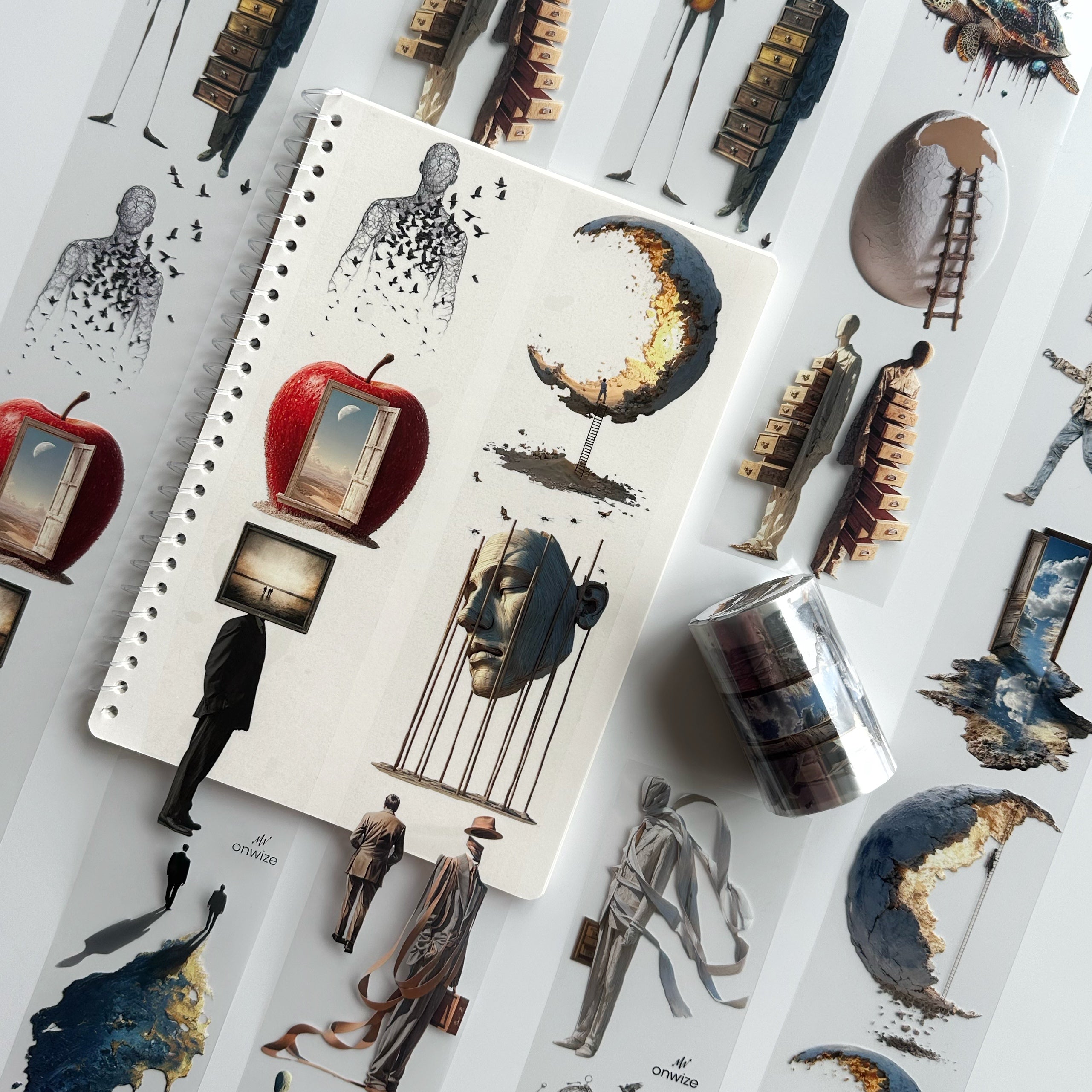 Between Worlds – Surreal PET Tape for Art Journaling & Collage