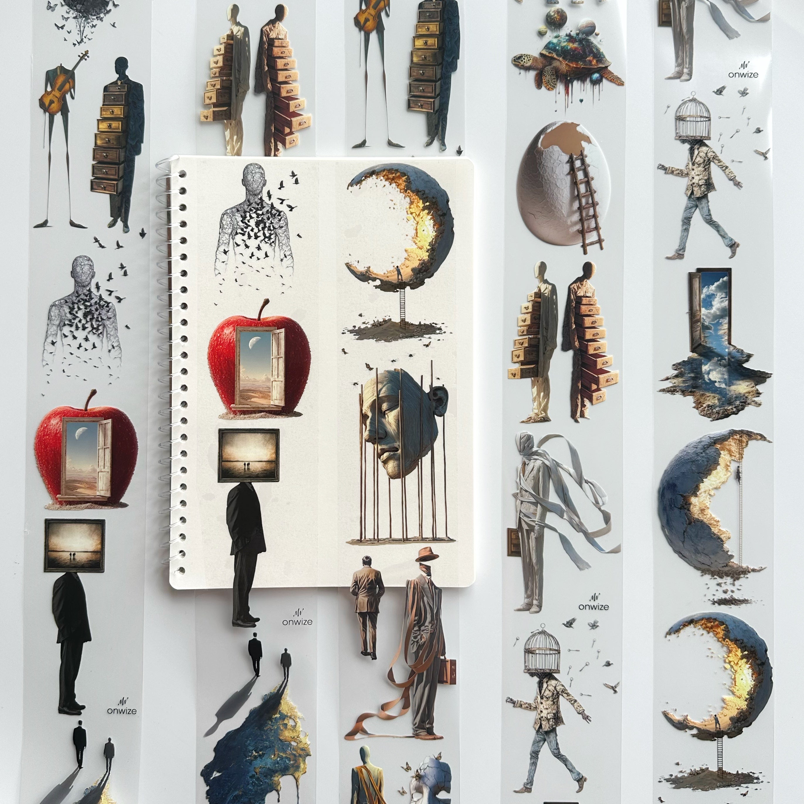 Between Worlds – Surreal PET Tape for Art Journaling & Collage