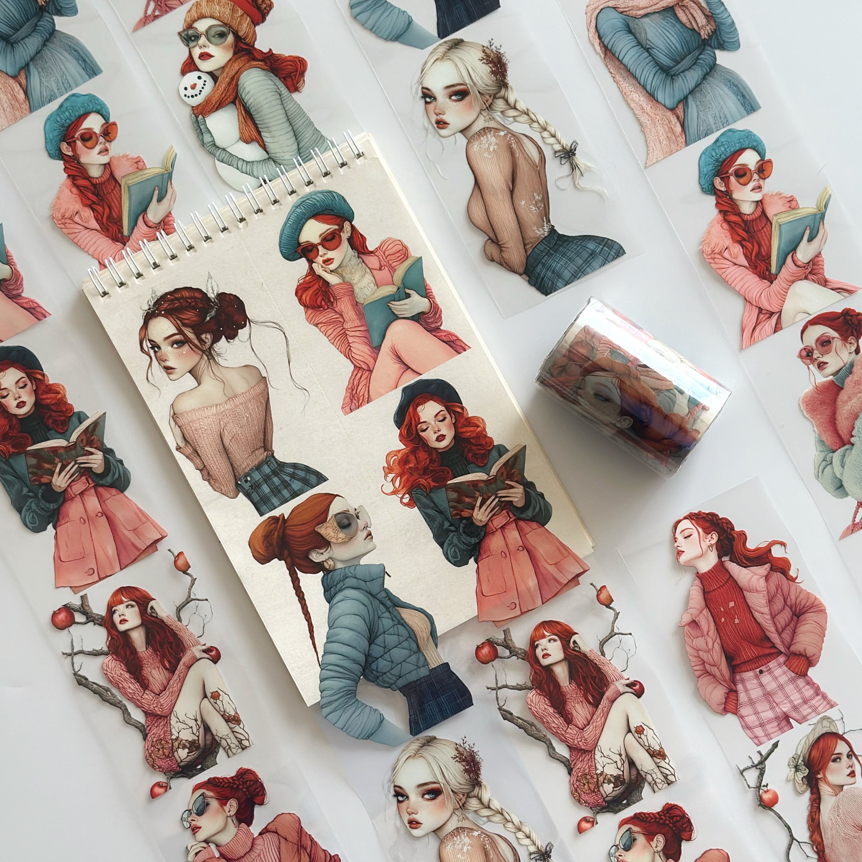 Cozy Knit Muse – Winter Fashion Girls PET Tape