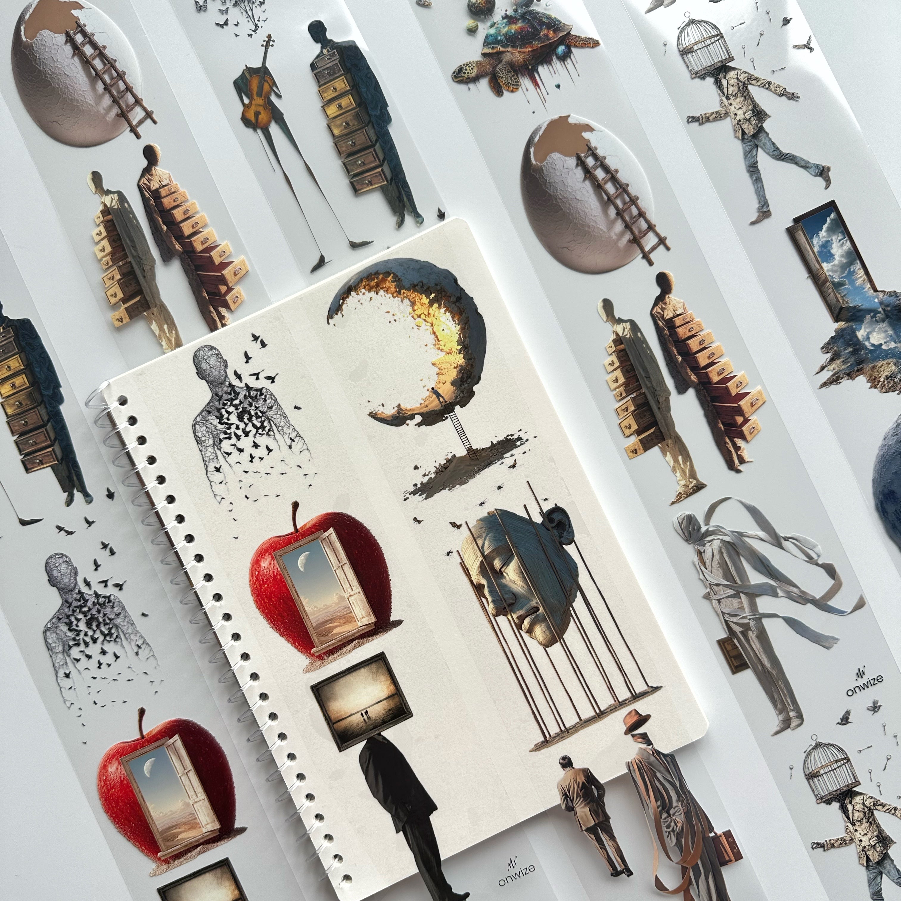 Dünyalar Arasında – Sanat Günlüğü ve Kolaj İçin Sürrealist PET Bant