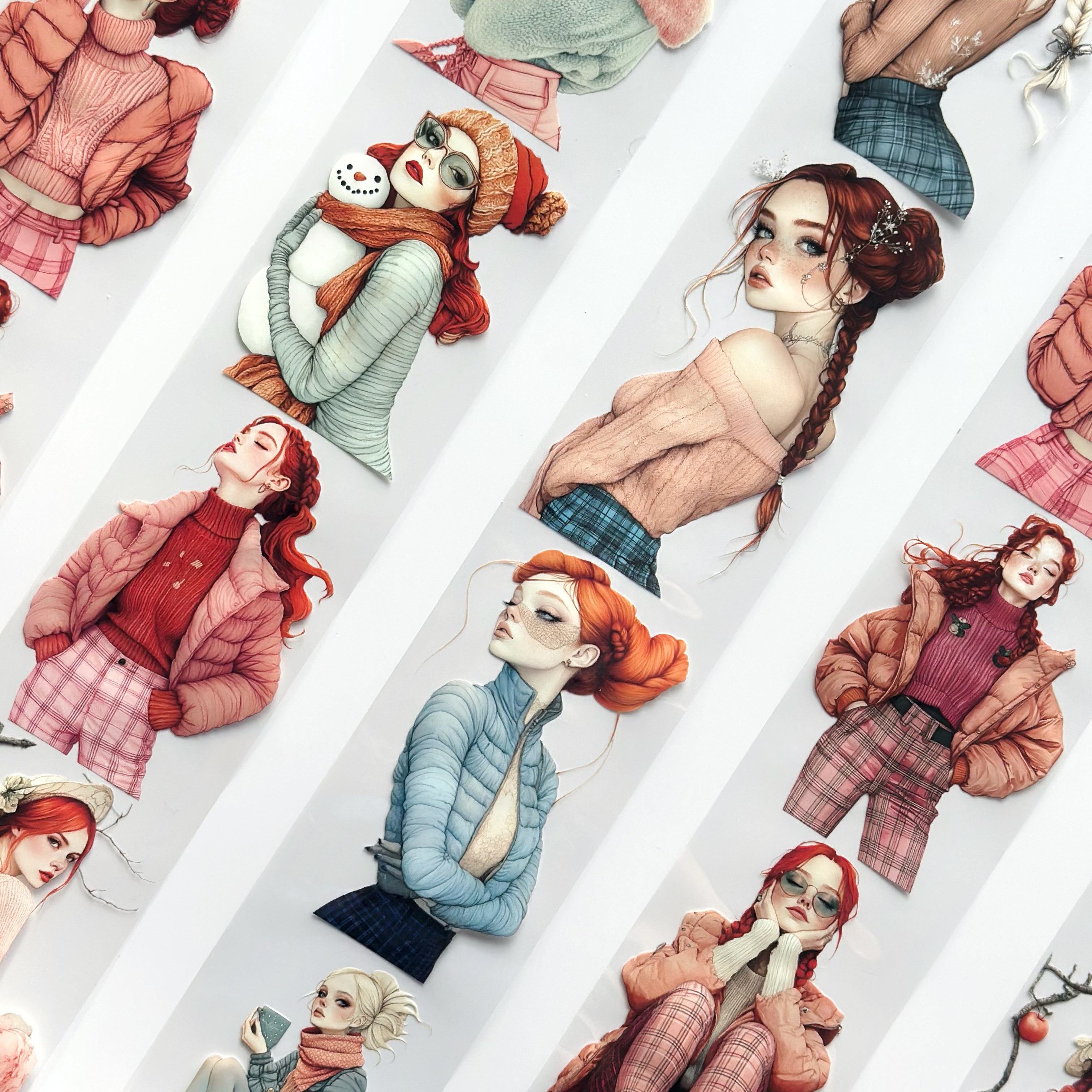 Cozy Knit Muse – Winter Fashion Girls PET Tape