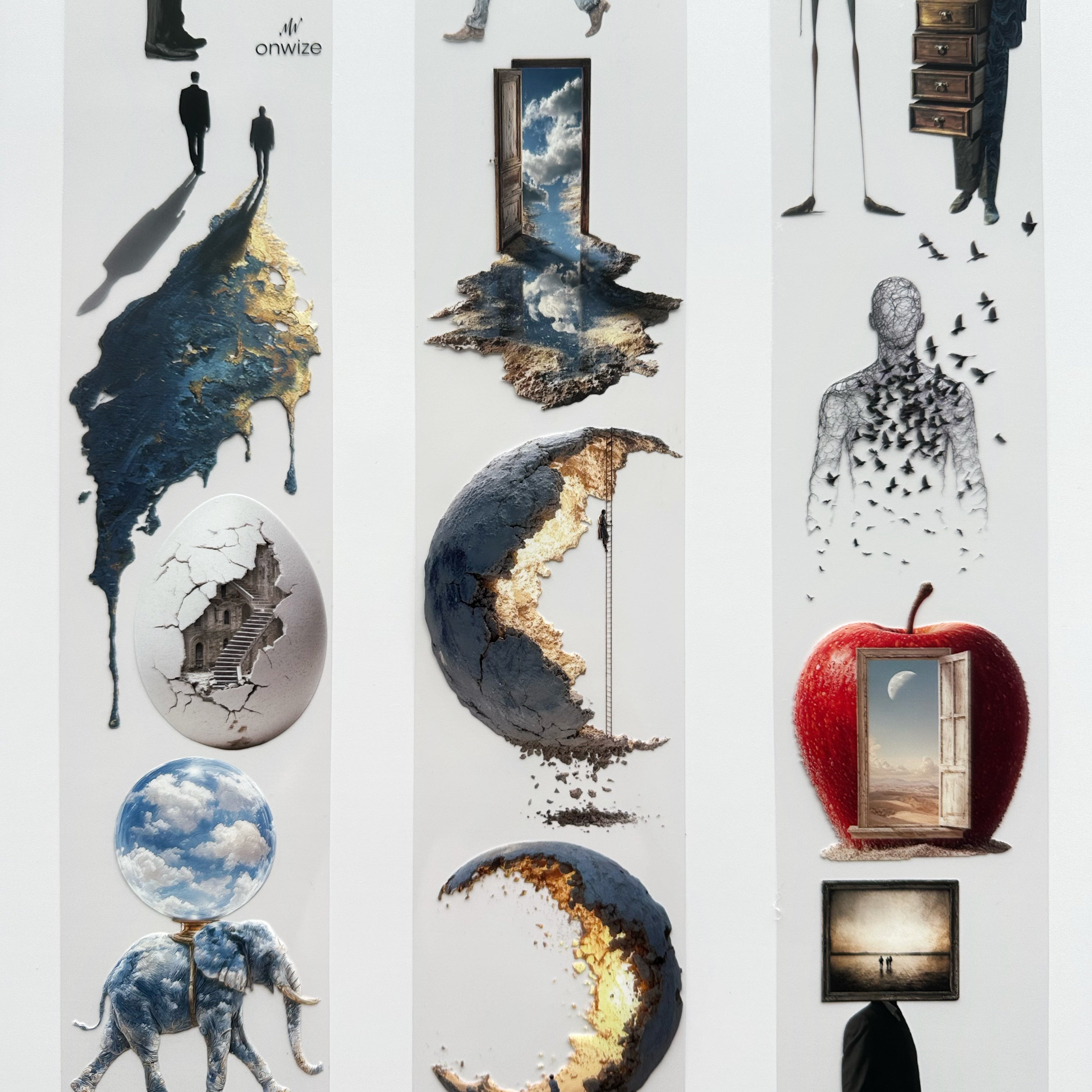 Dünyalar Arasında – Sanat Günlüğü ve Kolaj İçin Sürrealist PET Bant