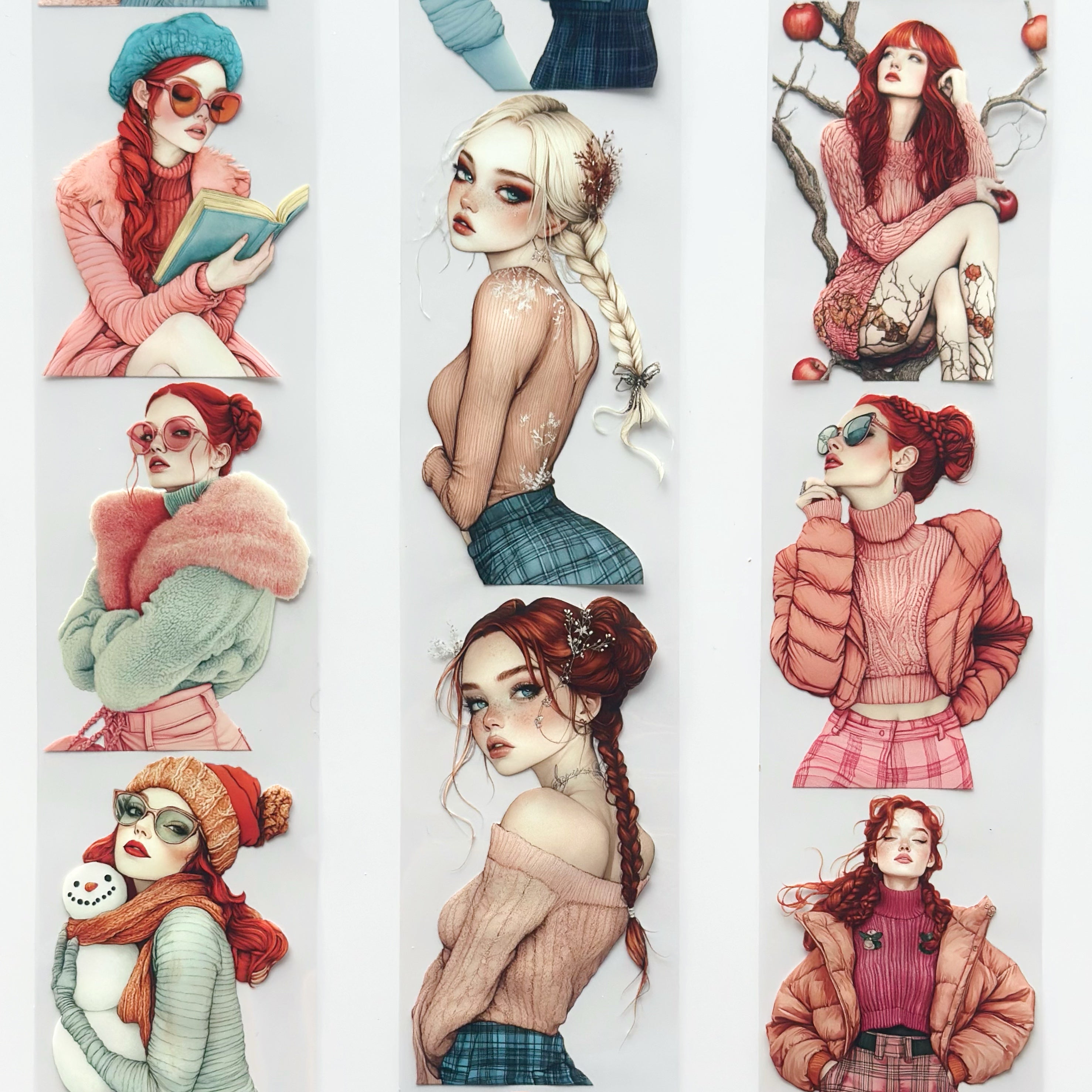 Cozy Knit Muse – Winter Fashion Girls PET Tape