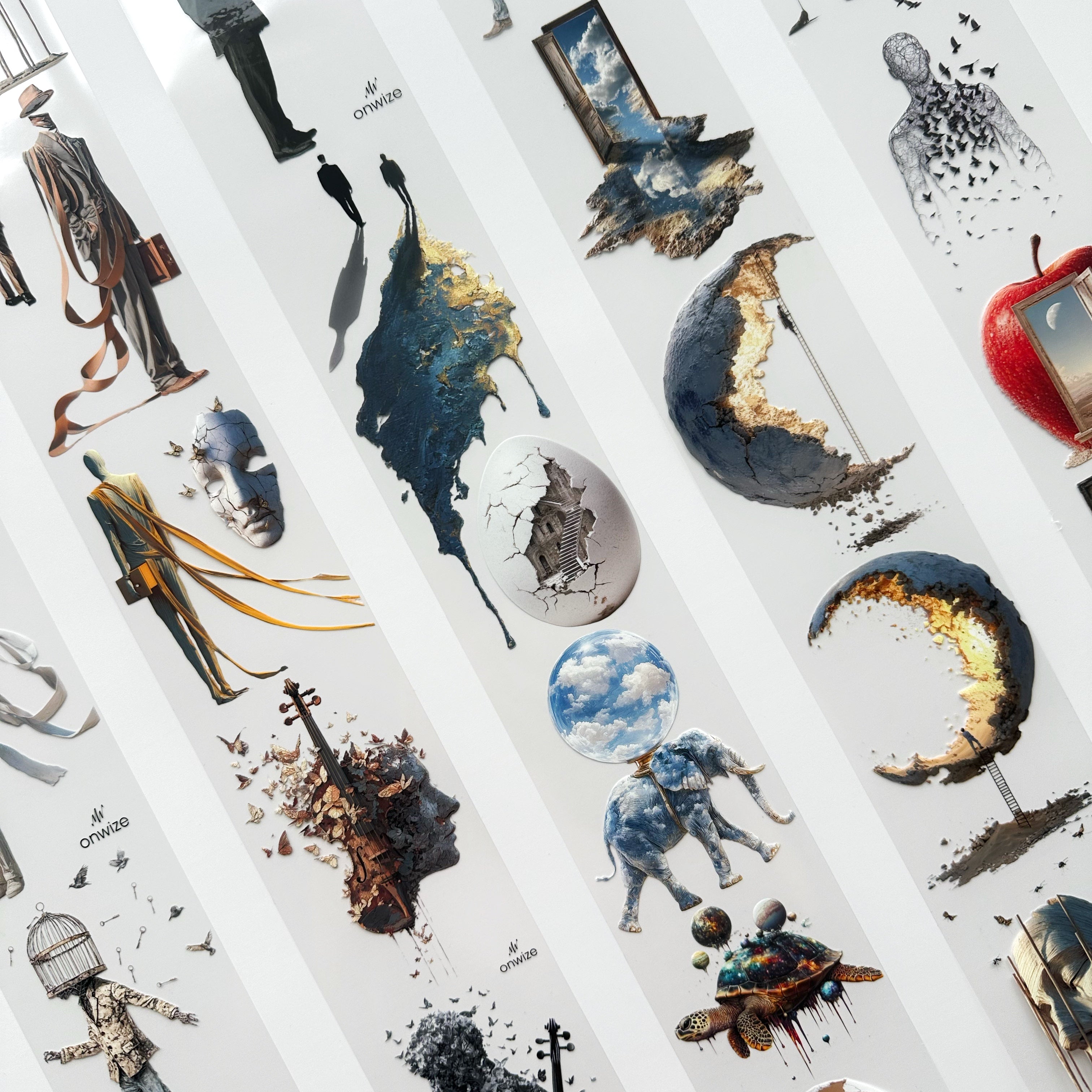 Dünyalar Arasında – Sanat Günlüğü ve Kolaj İçin Sürrealist PET Bant