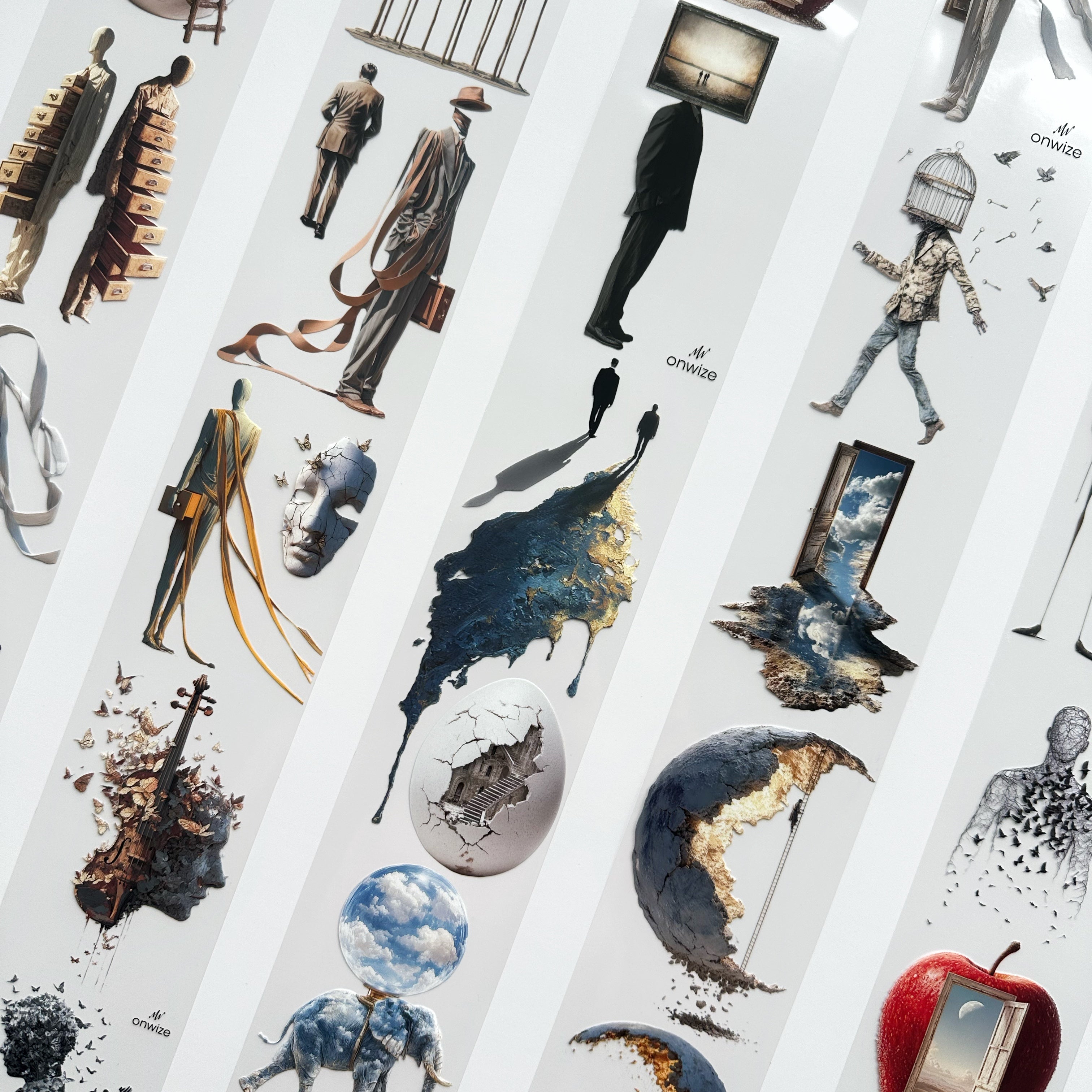 Dünyalar Arasında – Sanat Günlüğü ve Kolaj İçin Sürrealist PET Bant