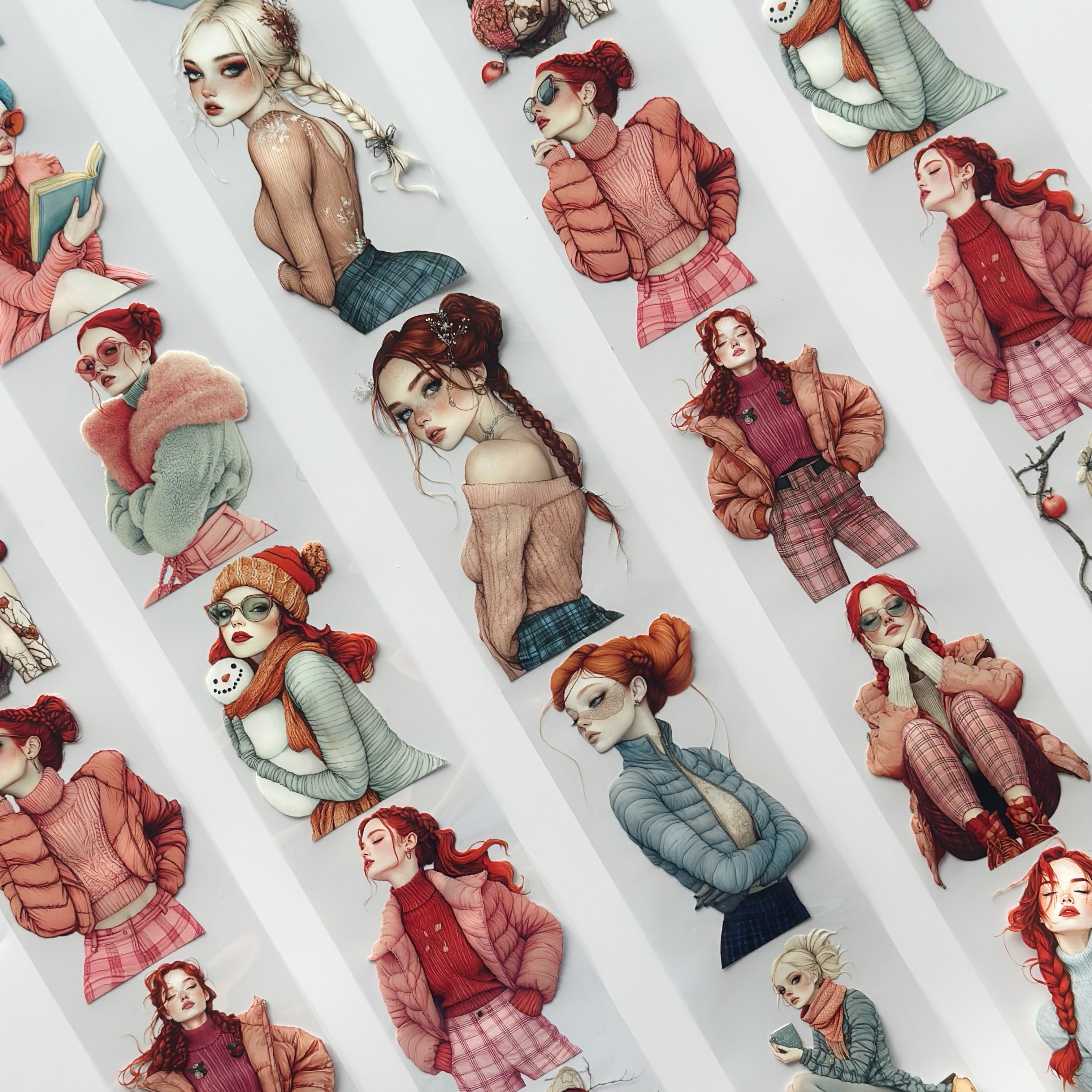 Cozy Knit Muse – Winter Fashion Girls PET Tape