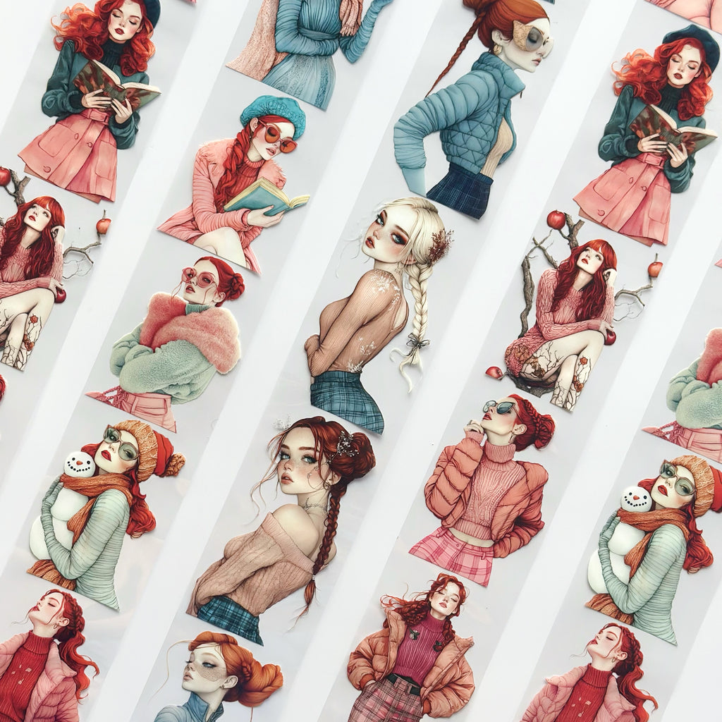 Cozy Knit Muse – Winter Fashion Girls PET Tape