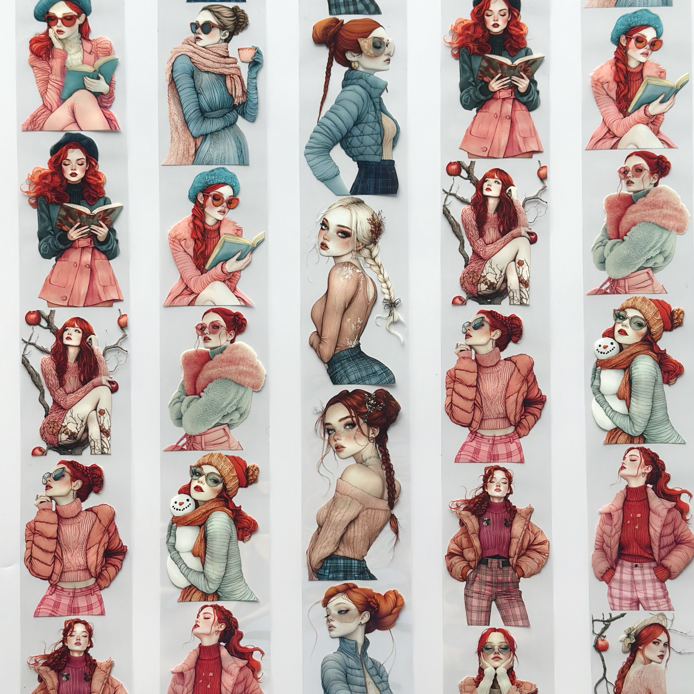 Cozy Knit Muse – Winter Fashion Girls PET Tape