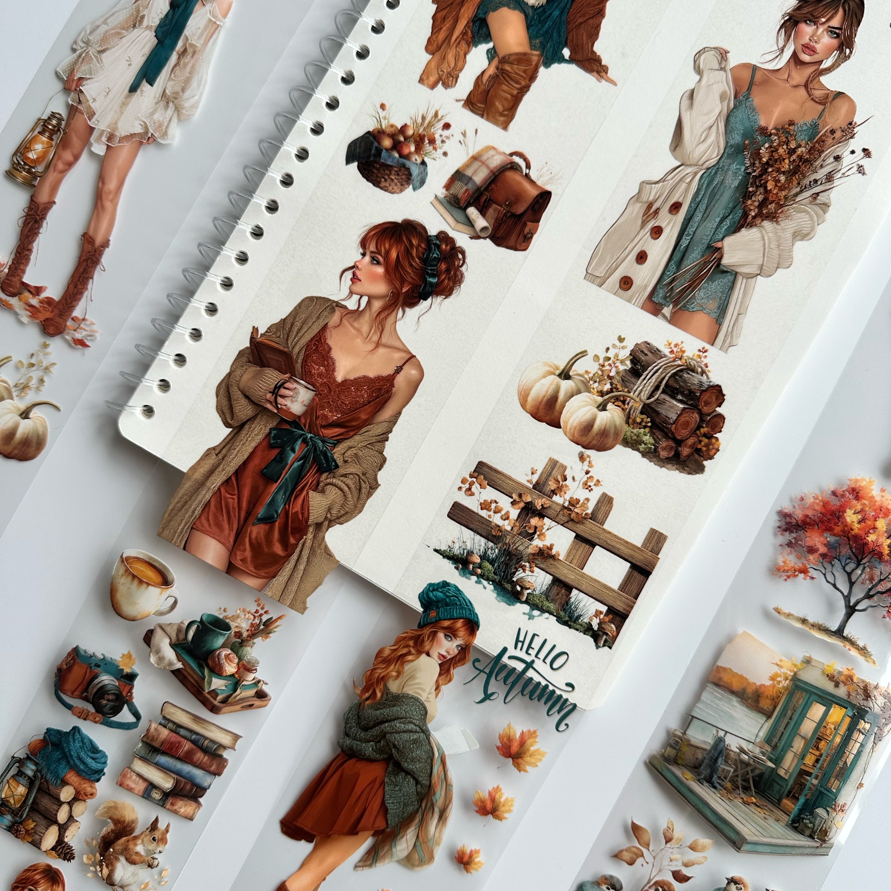 Lakeside Haven | Autumn PET Tape | 3D Crystal Oil Washi Tape | 7 cm x 5 m