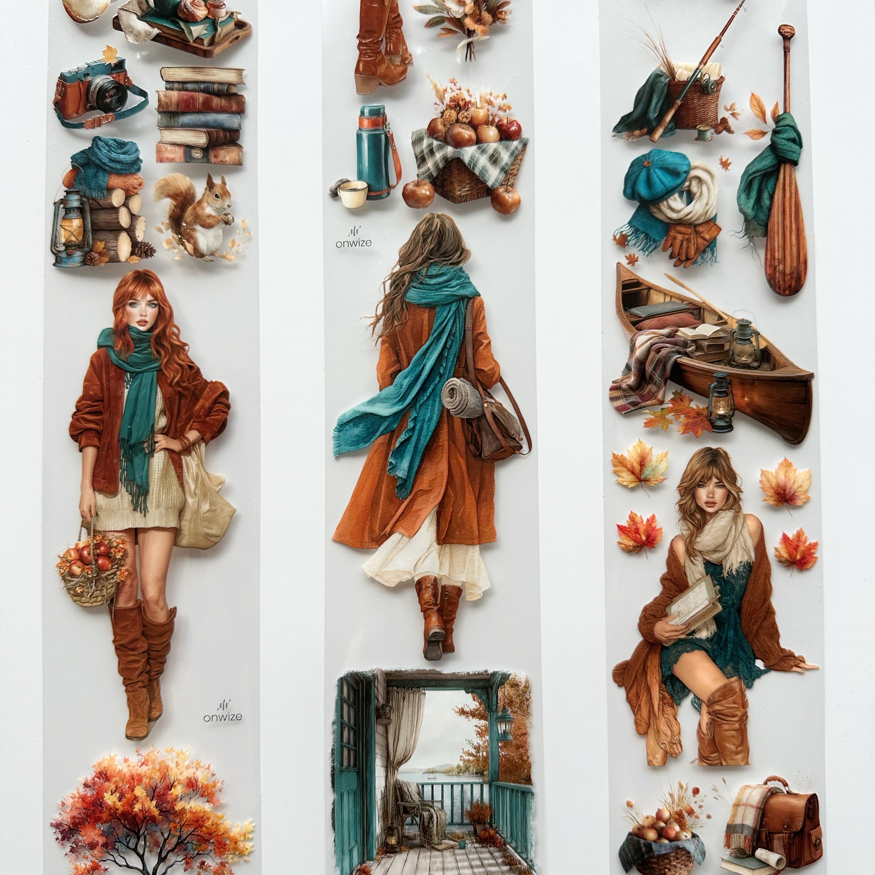 Lakeside Haven | Autumn PET Tape | 3D Crystal Oil Washi Tape | 7 cm x 5 m