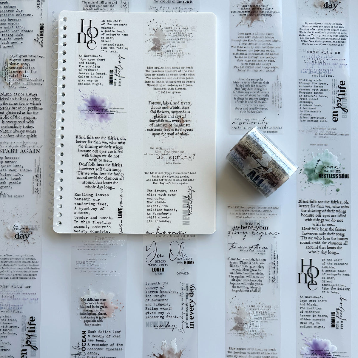 Poetry Pages PET Tape