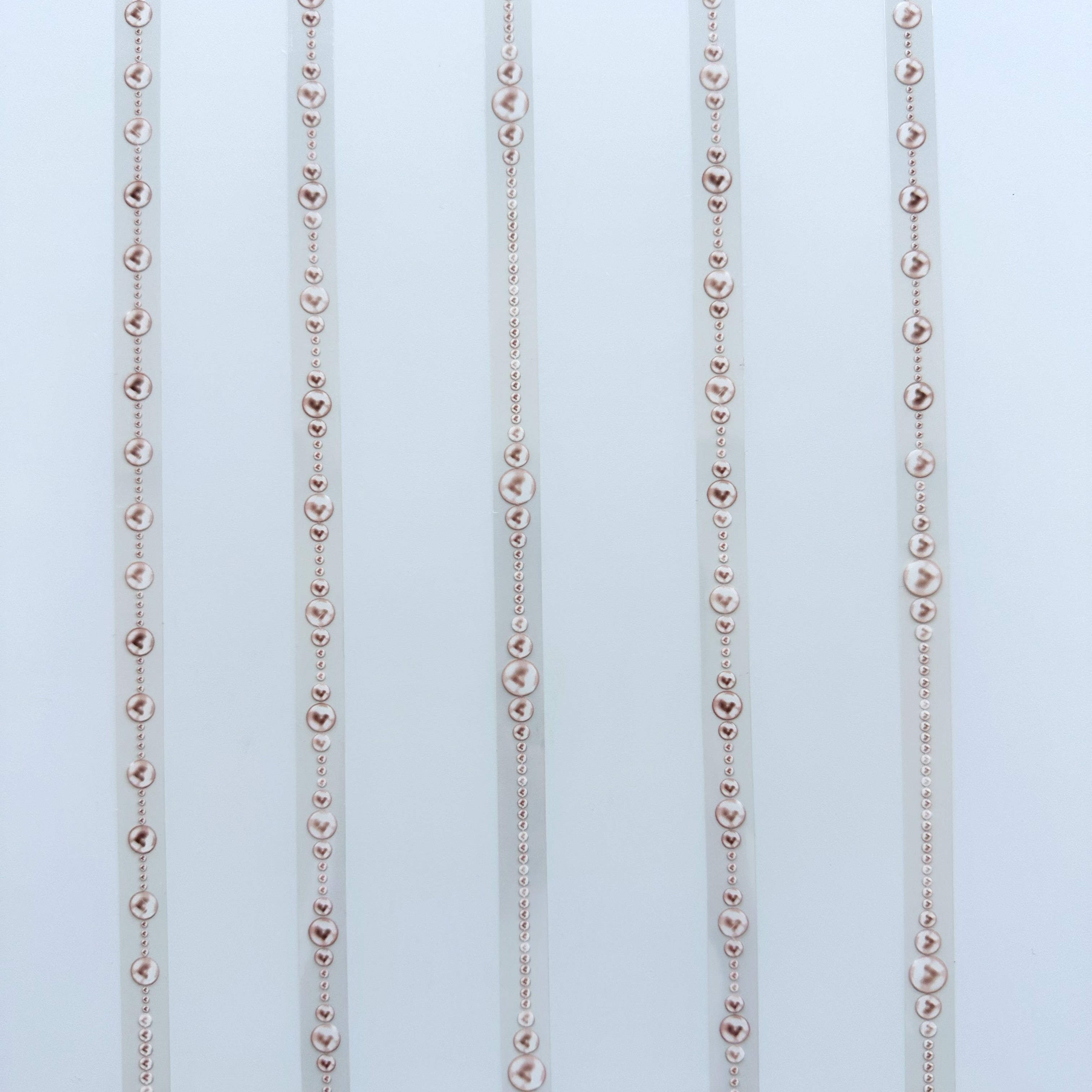 Blush Pearls | Elegant Pearl Border PET Tape | 1cm x 5m