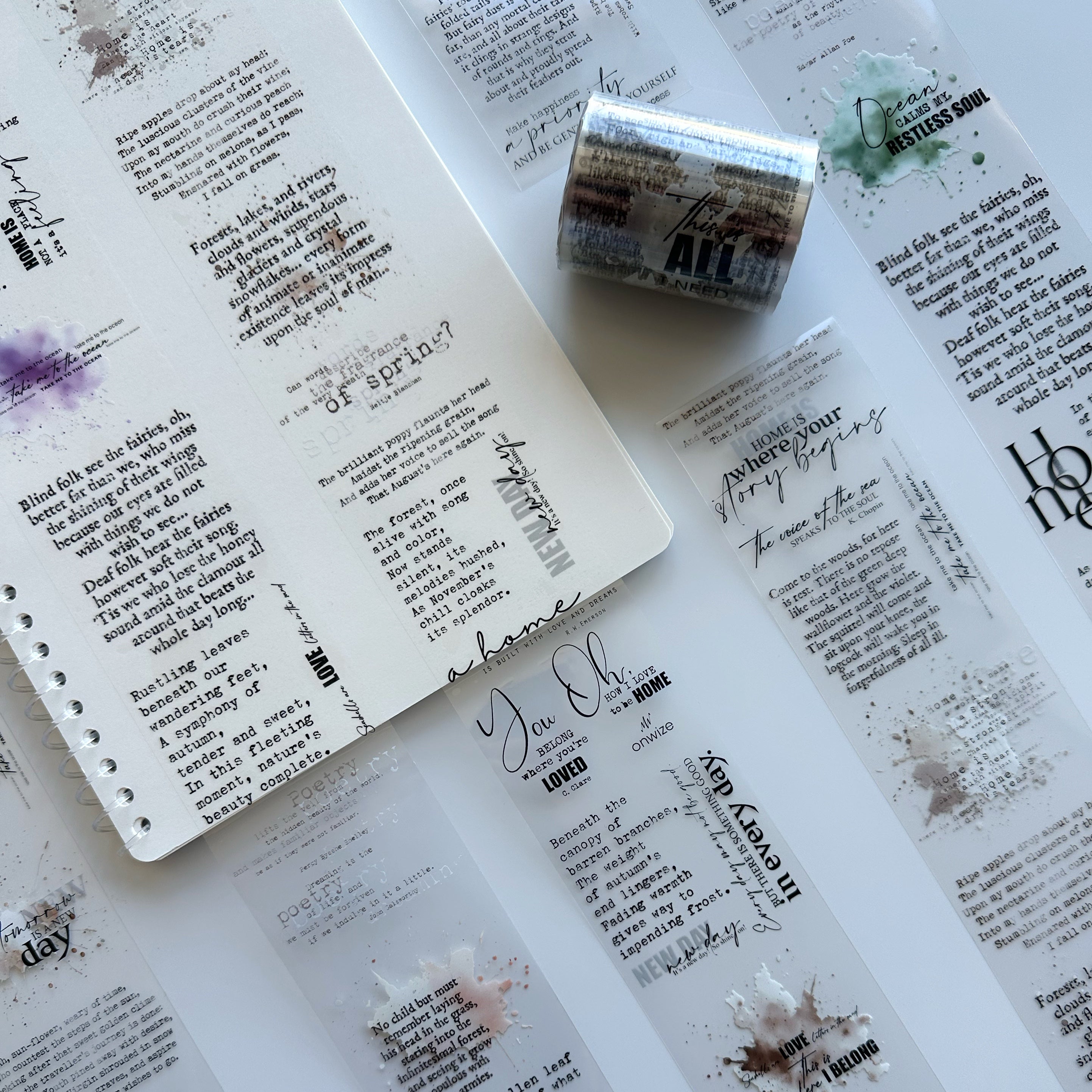 Poetry Pages PET Tape