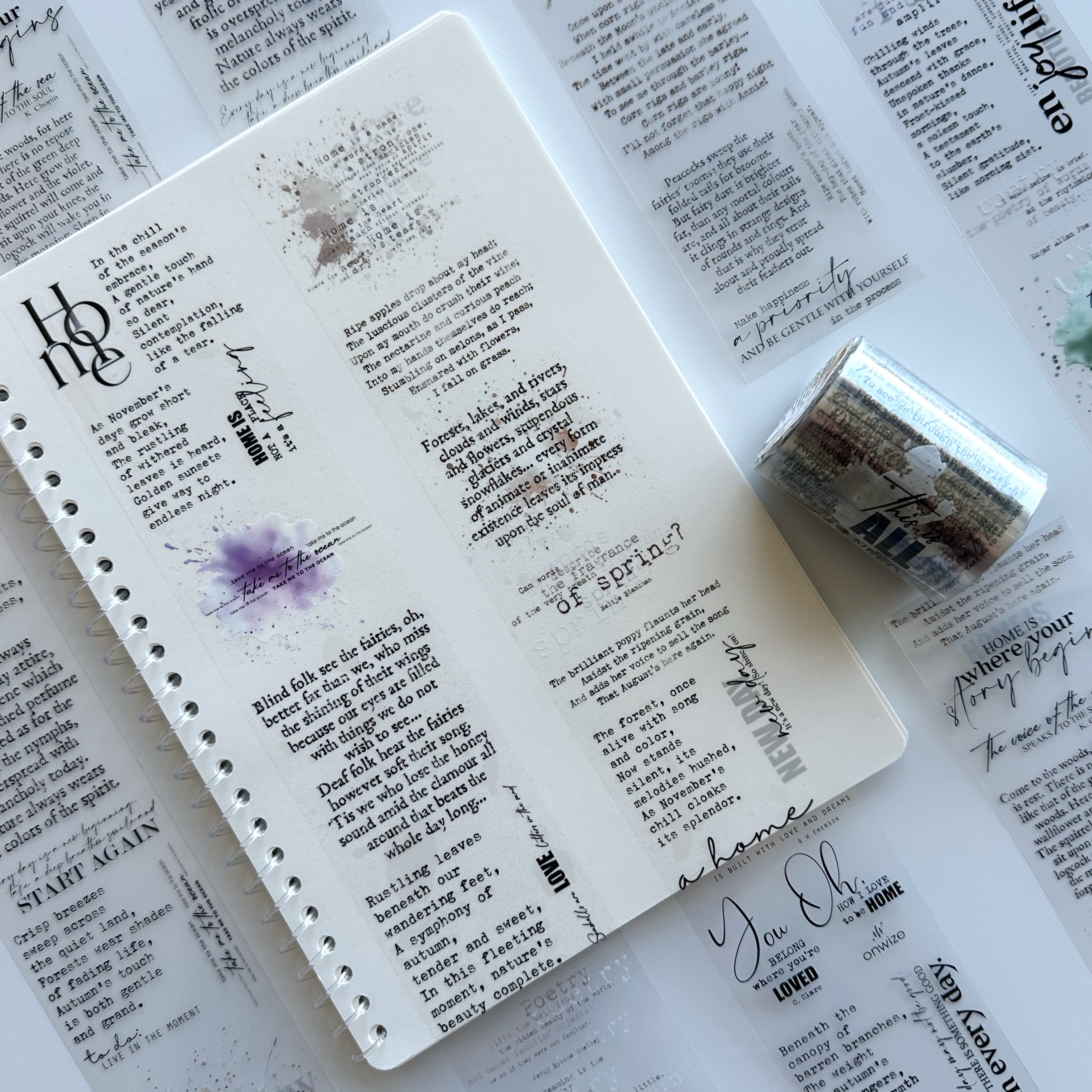 Poetry Pages PET Tape