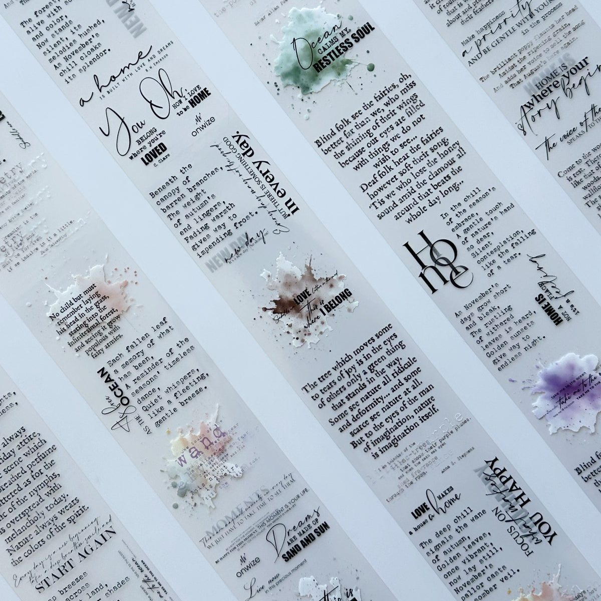 Poetry Pages PET Tape