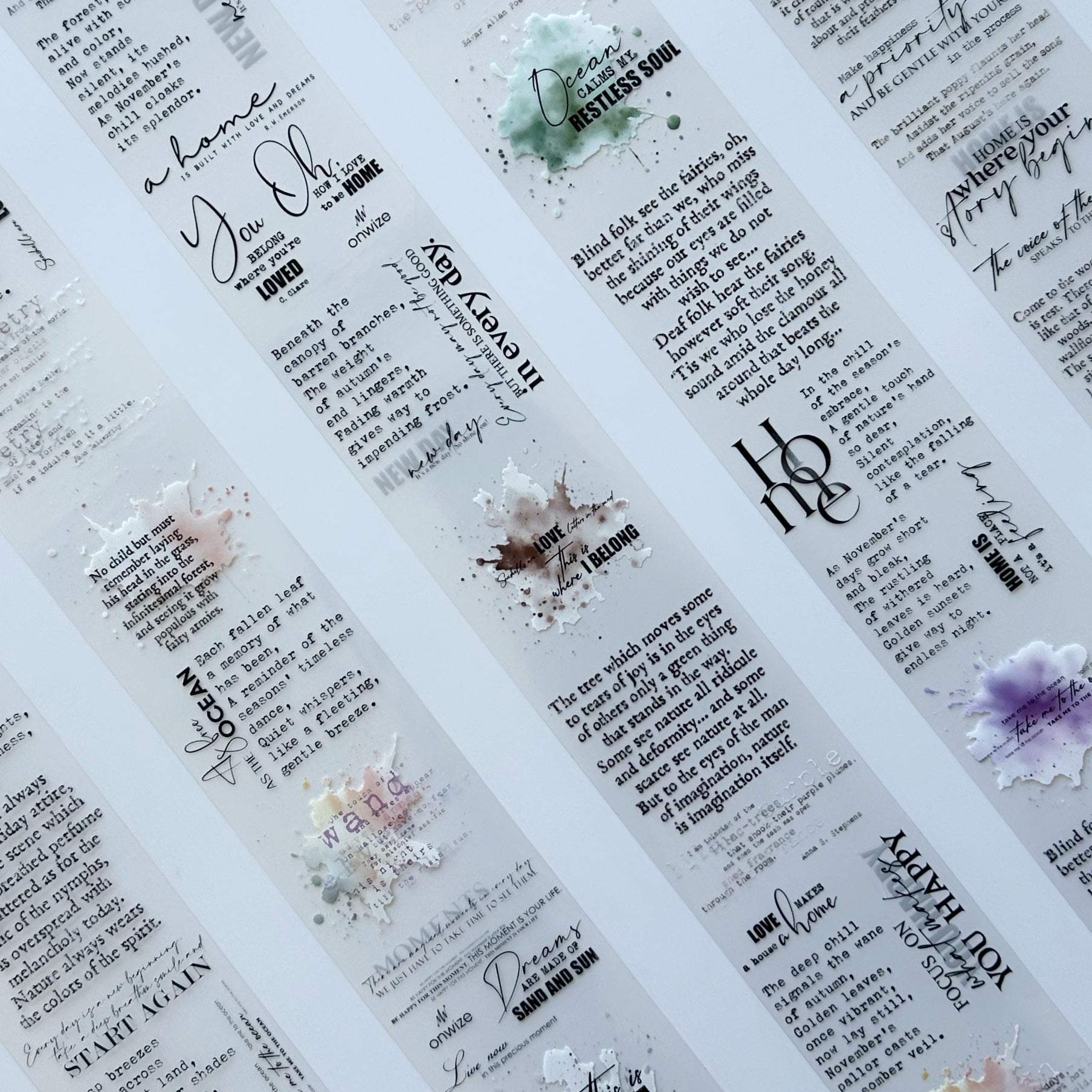 Poetry Pages PET Tape