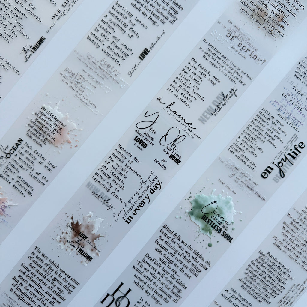 Poetry Pages PET Tape