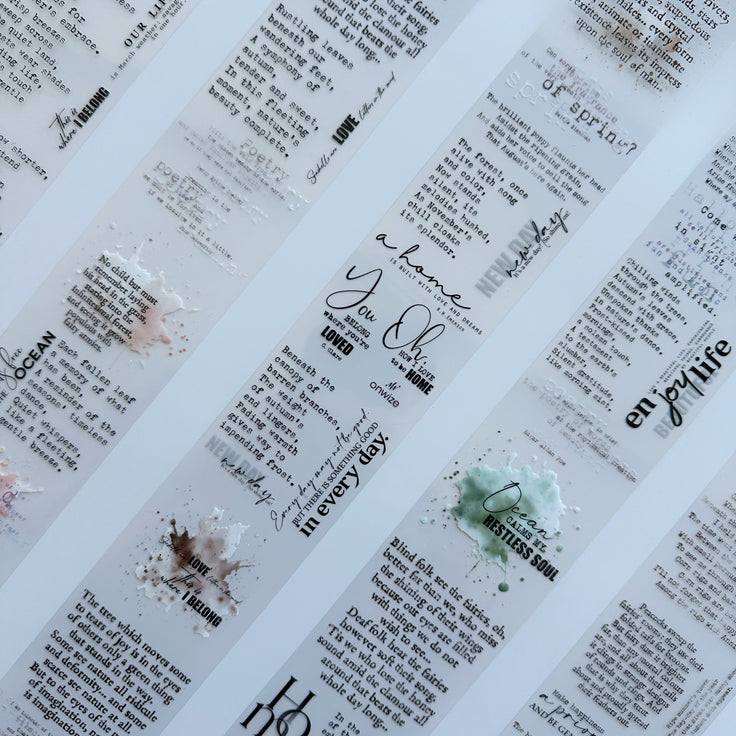 Poetry Pages PET Tape