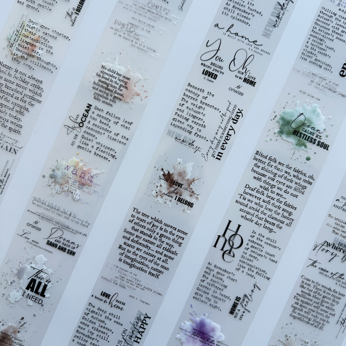 Poetry Pages PET Tape