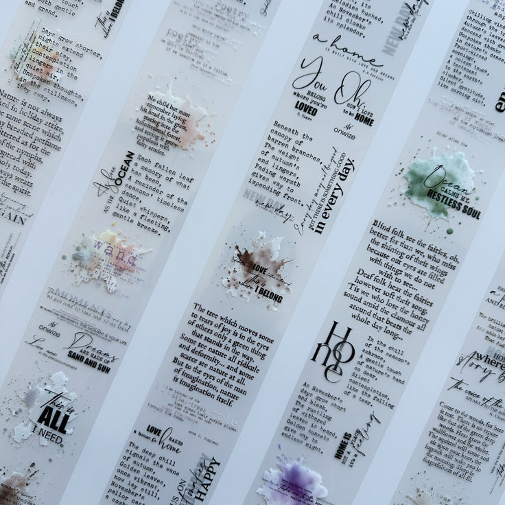 Poetry Pages PET Tape