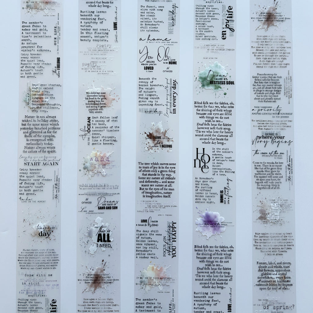 Poetry Pages PET Tape