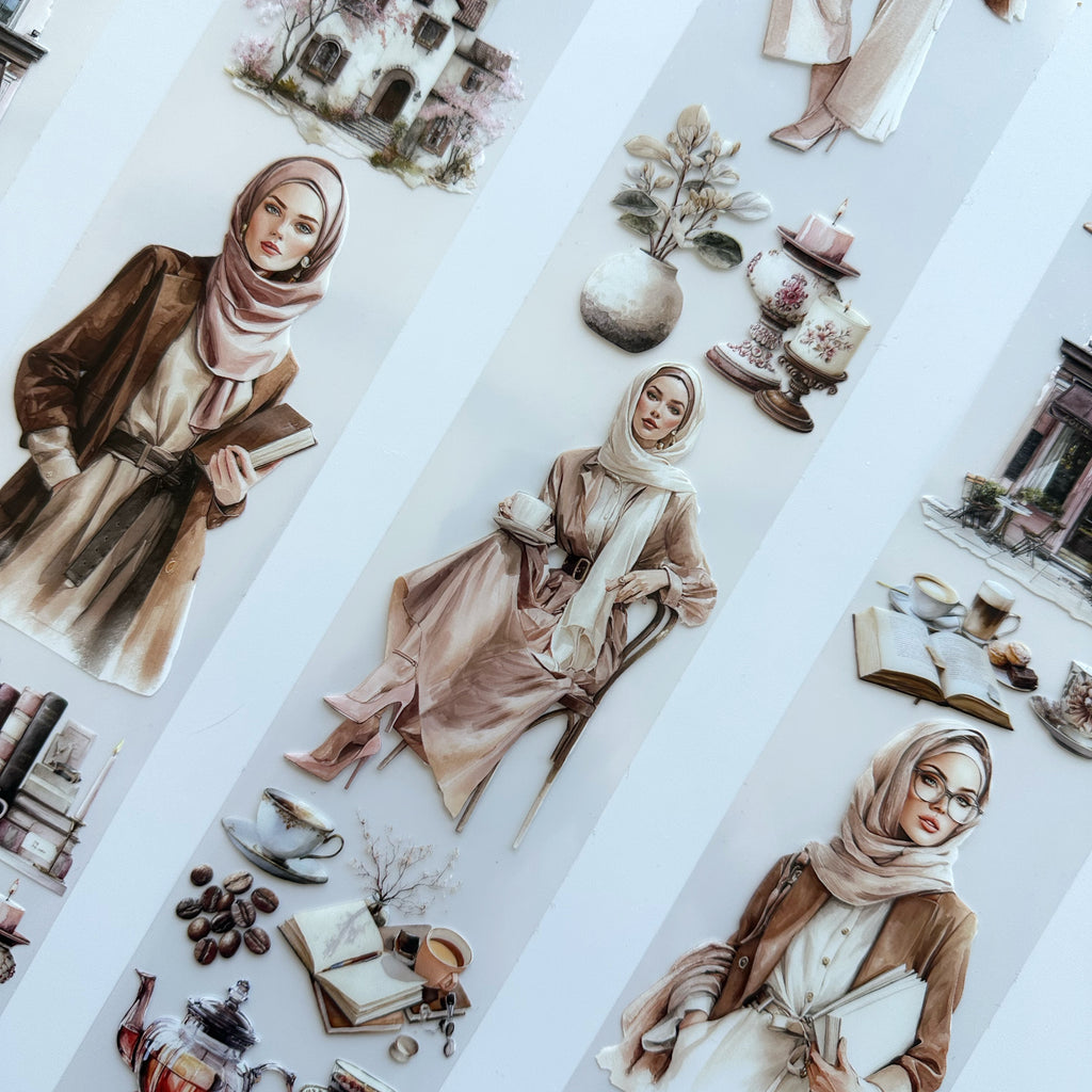 Modest Muse PET Tape | Hijab Girls, Café & Books