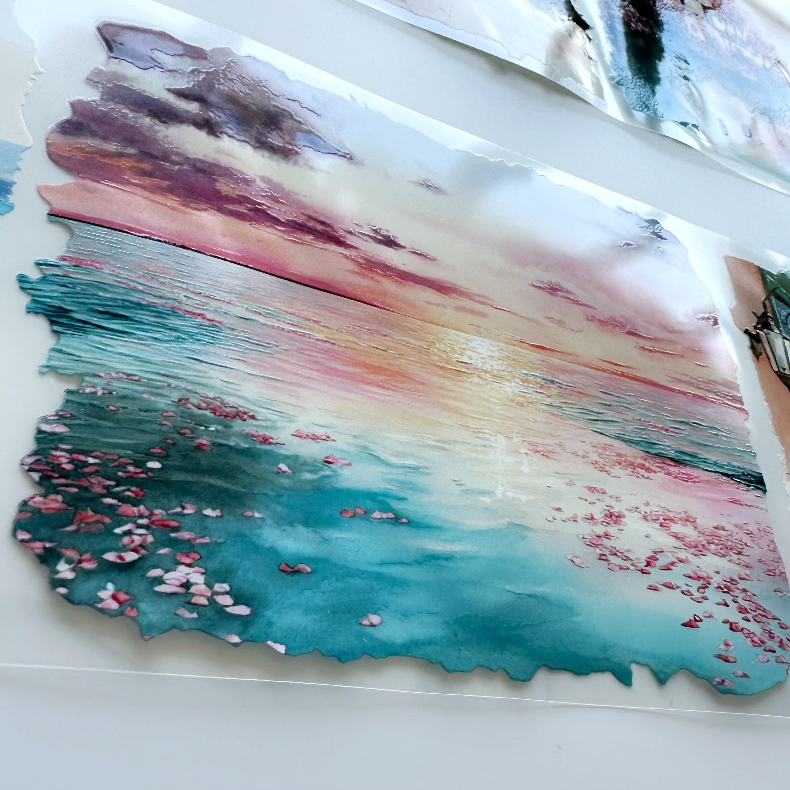Sunset Riviera | Mediterranean Coastal Landscape PET Tape | 10cm x 5m