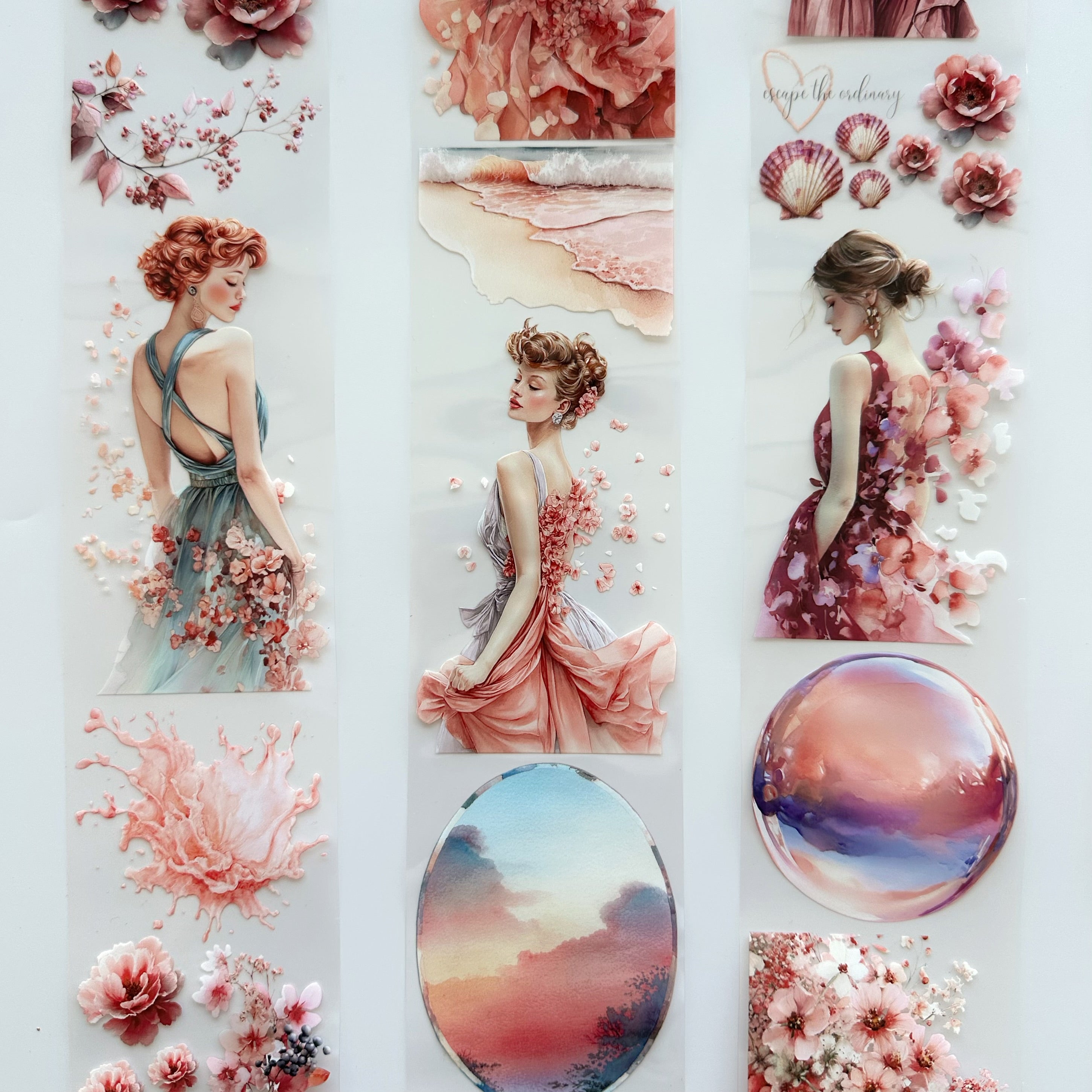 Petal Dreams | Romantic Floral Fashion PET Tape | 7cm x 5m