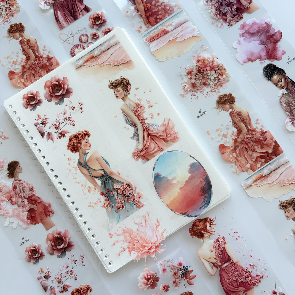 Petal Dreams | Romantic Floral Fashion PET Tape | 7cm x 5m