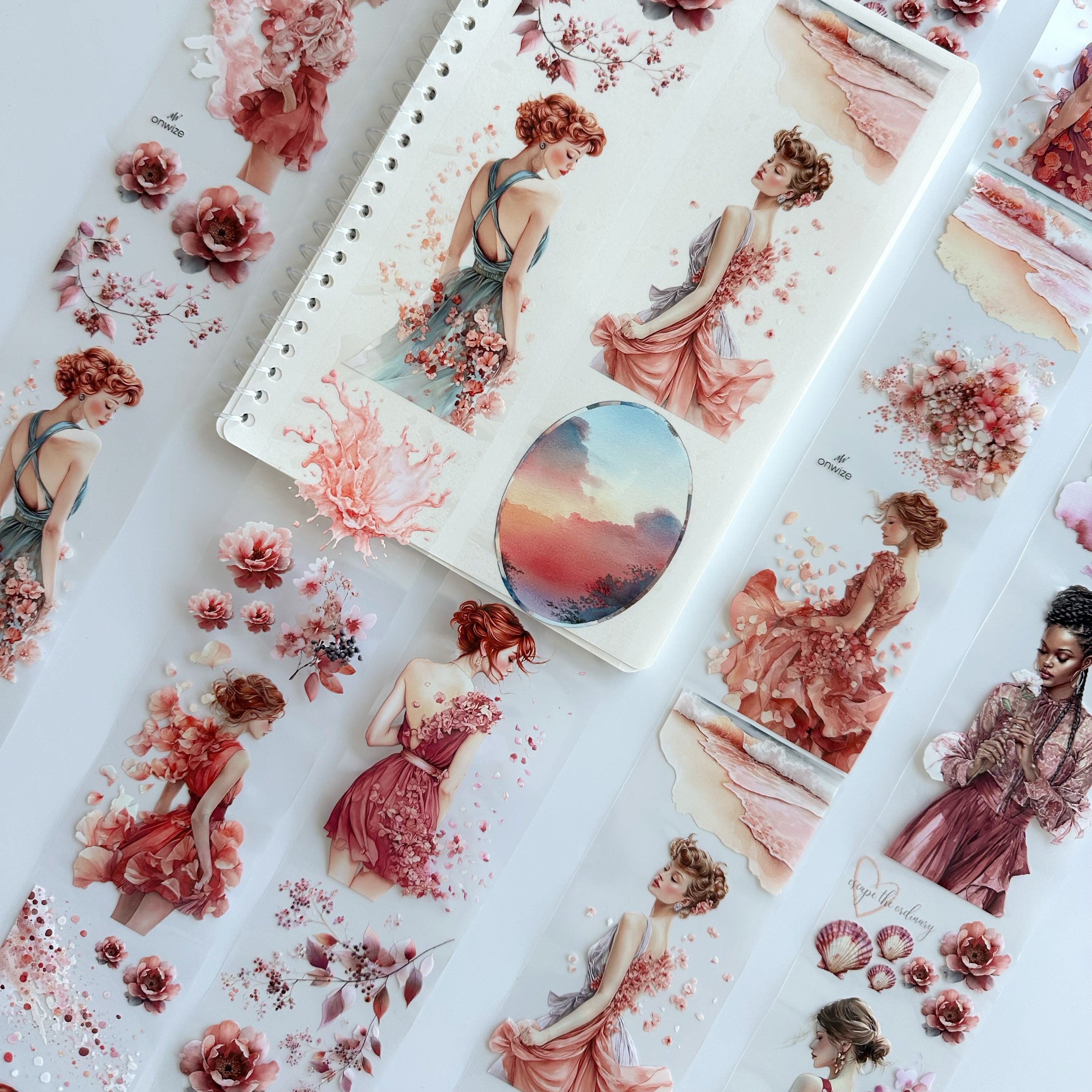 Petal Dreams | Romantic Floral Fashion PET Tape | 7cm x 5m