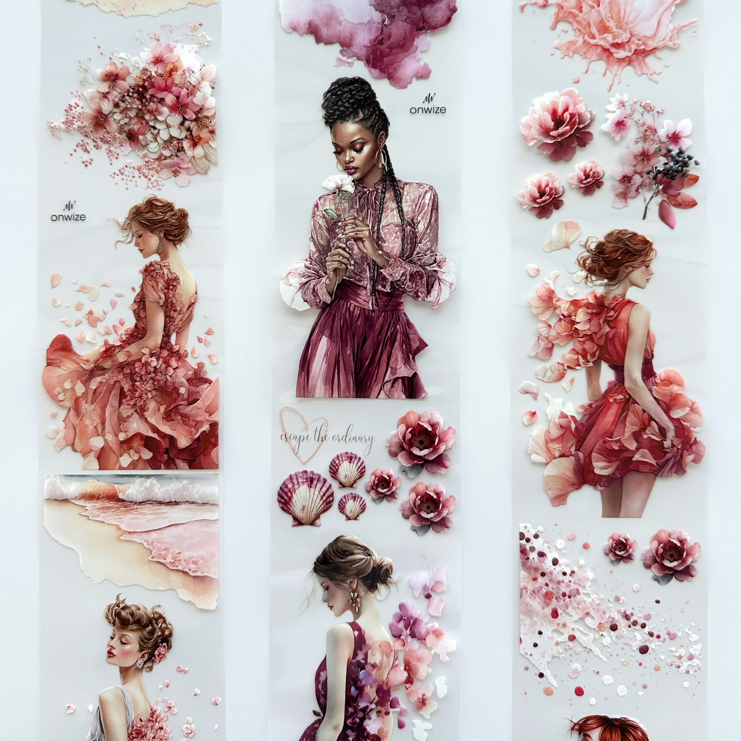 Petal Dreams | Romantic Floral Fashion PET Tape | 7cm x 5m