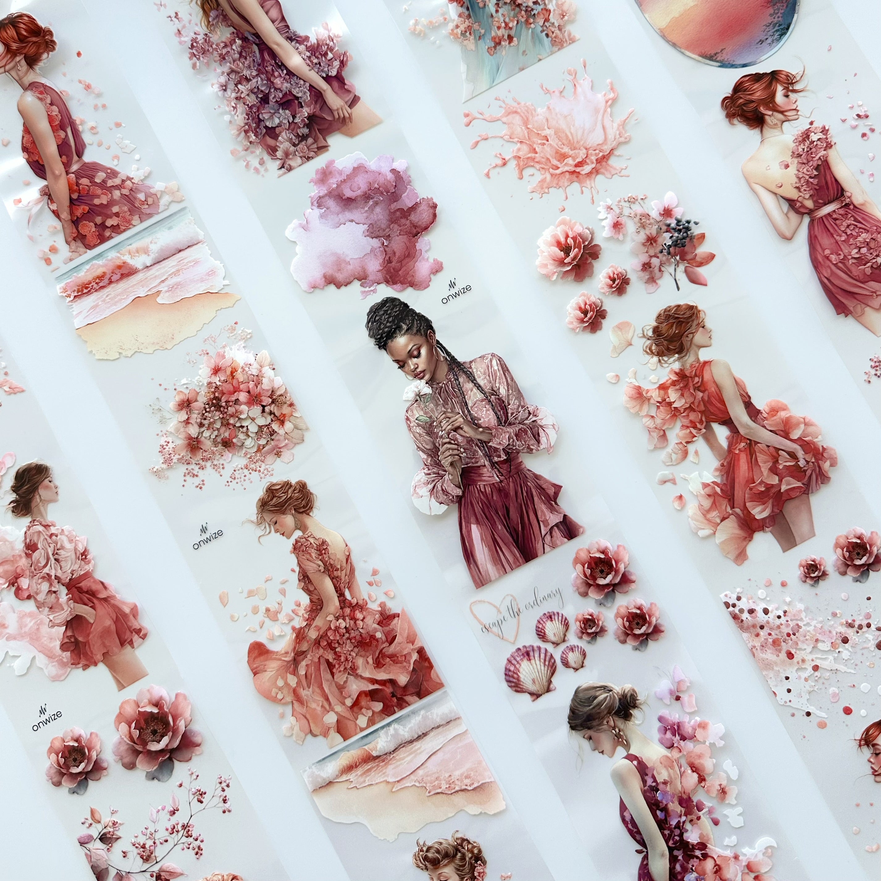 Petal Dreams | Romantic Floral Fashion PET Tape | 7cm x 5m