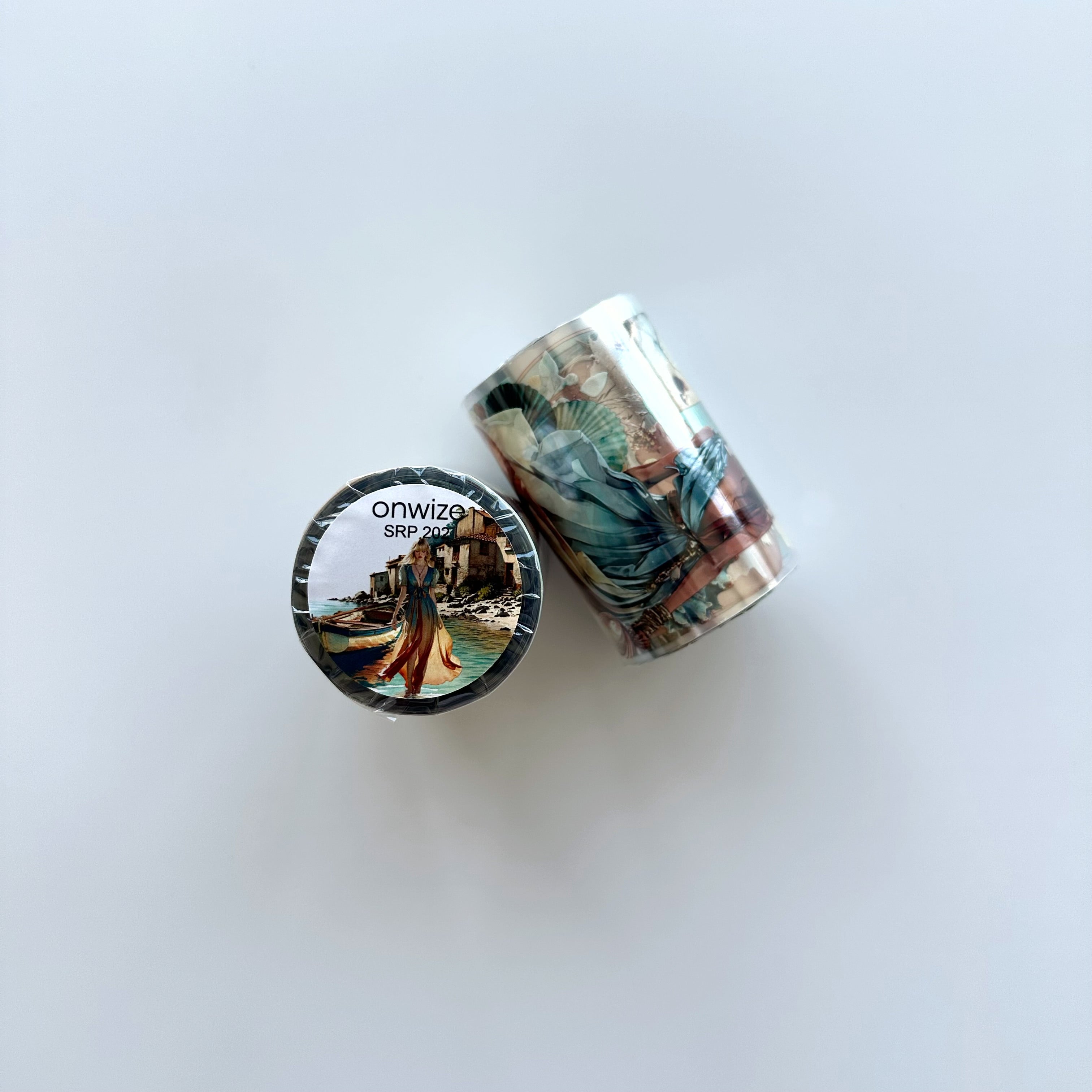 Azure Tide PET Tape | Ocean Breeze Fashion Scrapbook Tape | 7cm x 5m