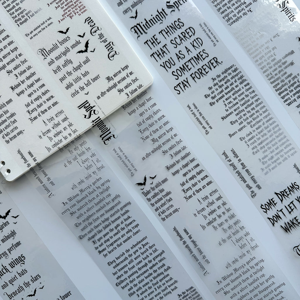 Midnight Verses – Gothic Quotes PET Tape
