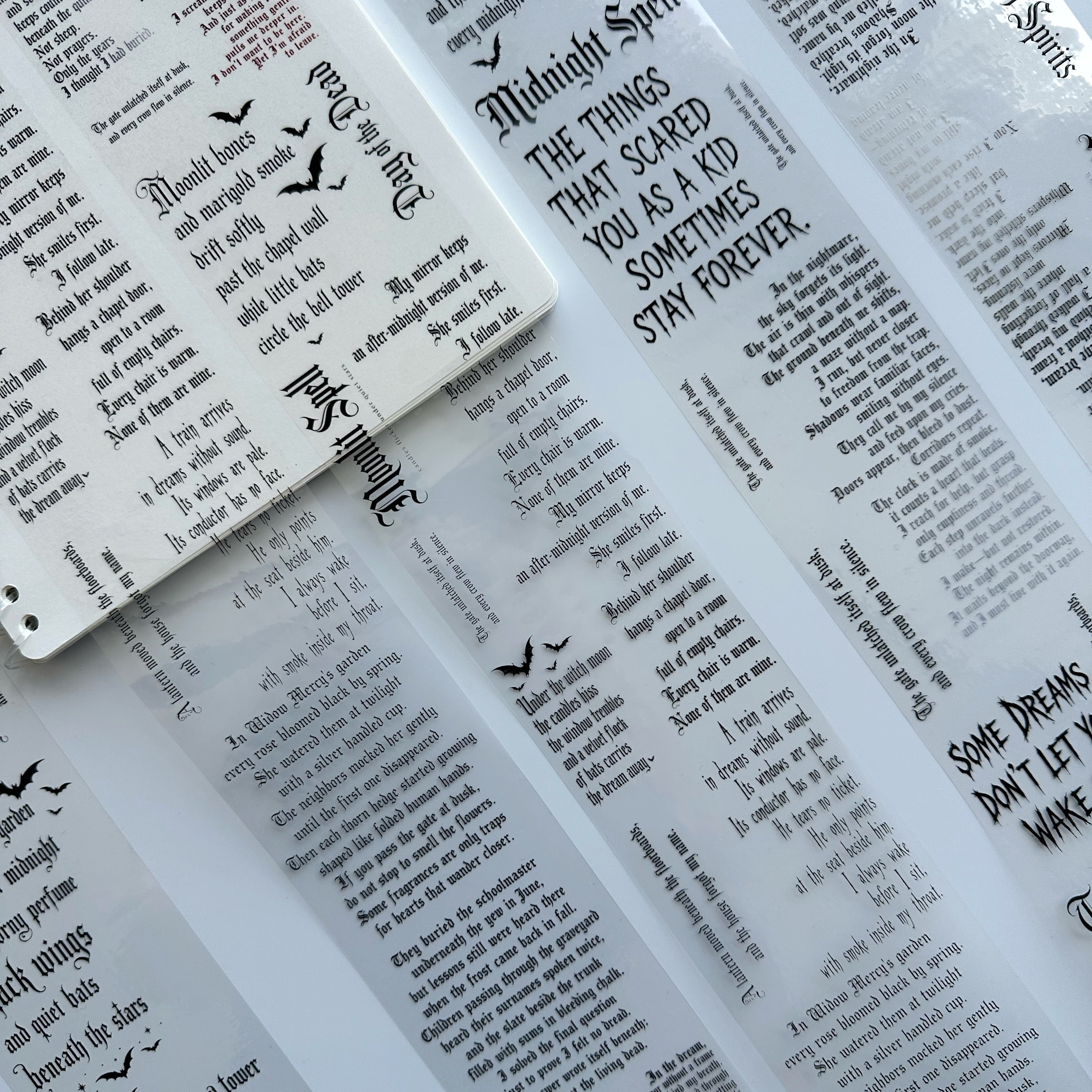 Midnight Verses – Gothic Quotes PET Tape