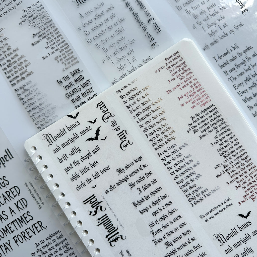 Midnight Verses – Gothic Quotes PET Tape