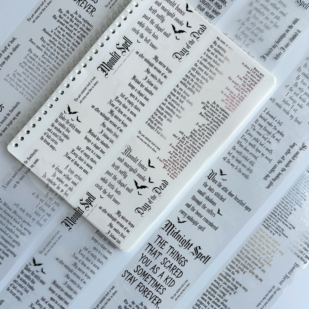 Midnight Verses – Gothic Quotes PET Tape