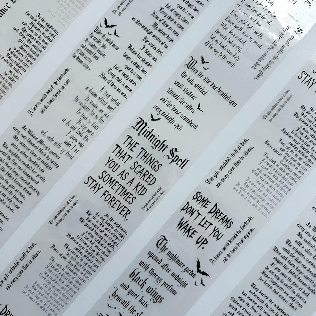 Midnight Verses – Gothic Quotes PET Tape