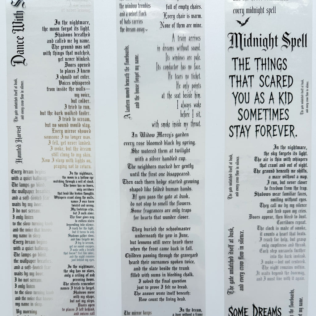 Midnight Verses – Gothic Quotes PET Tape