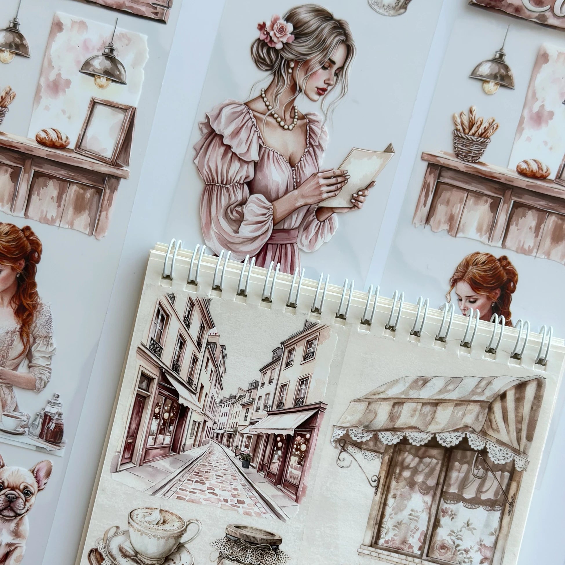 Coffee & Talk Oil PET Tape – Cozy Café Girl Scrapbook Sticker Roll – Vintage Coffee Aesthetic – SRP135