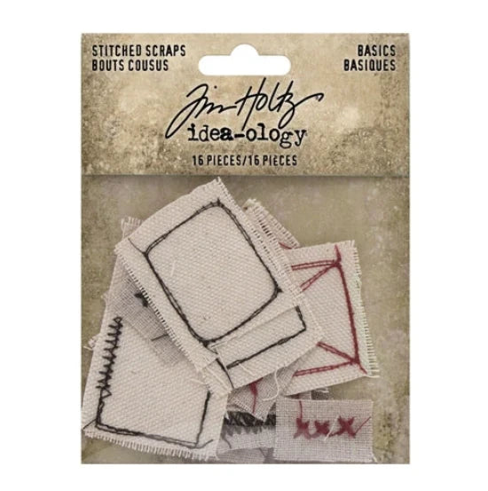 Tim Holtz idea-ology STITCHED SCRAPS 2 Embellishments th94138
