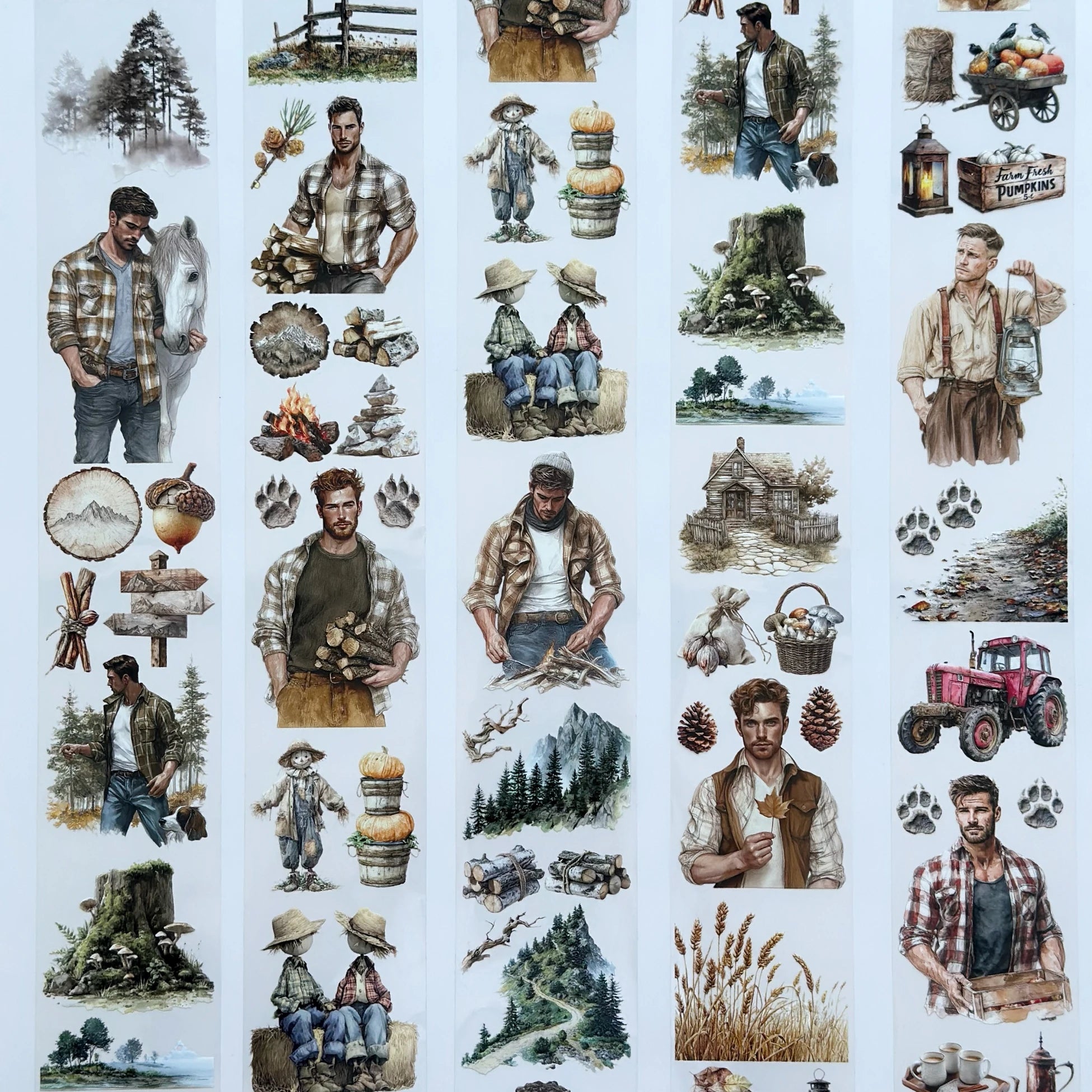 Harvest Moments PET Tape – Scrapbooking, Journaling, Rustic Farmhouse Craft – Tax Included – SRP145