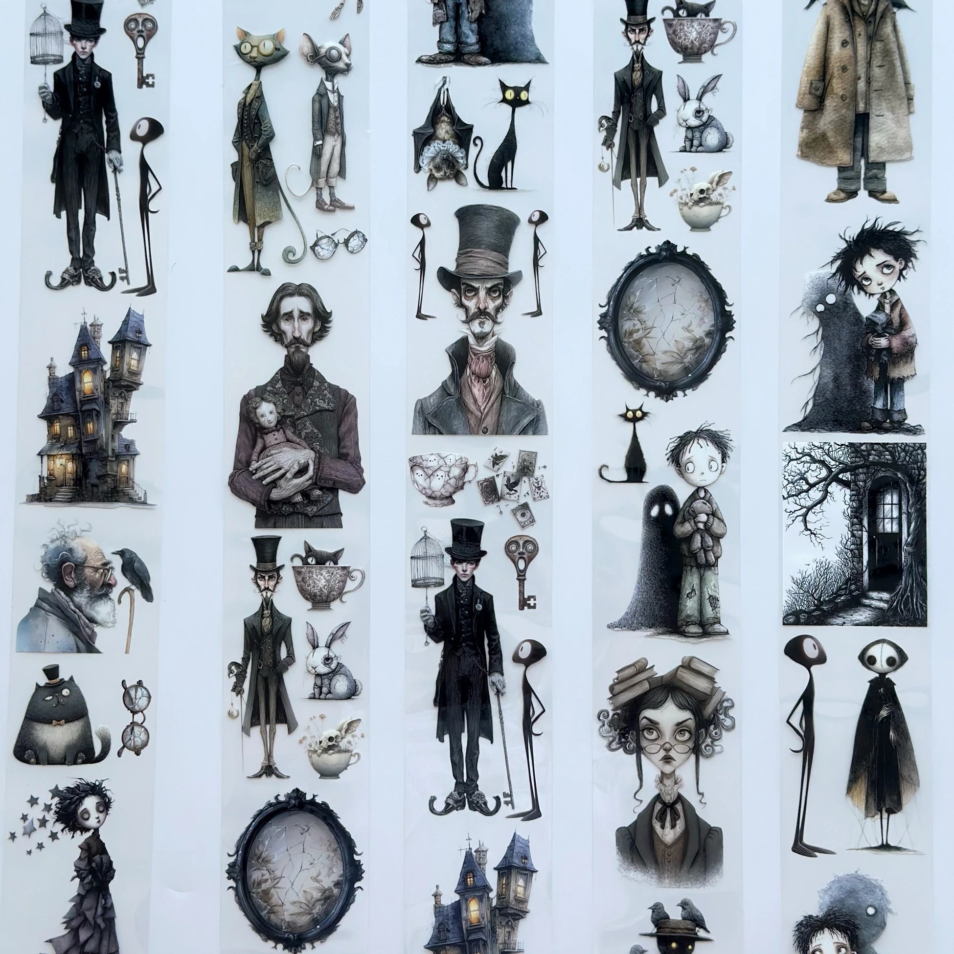 Who is Behind Me? PET Tape – Gothic Scrapbooking, Journaling, Spooky Craft Supplies – Tax Included – SRP149