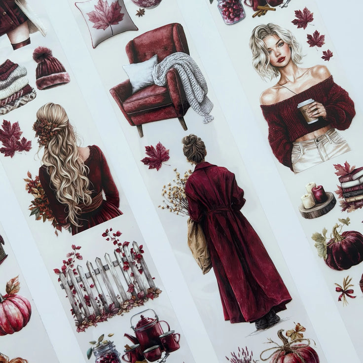 Sonbahar Fısıltıları PET Bant – Scrapbooking, Günlük Tutma, Kolaj El Sanatları Malzemeleri – KDV Dahil – SRP142