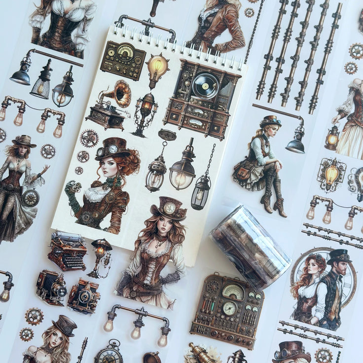 Işıkların Sırrı PET Bant – Steampunk Tarzı Albüm Hazırlama, Günlük Tutma, Vintage El Sanatları – Vergi Dahil – Tavsiye Edilen Perakende Fiyatı 155