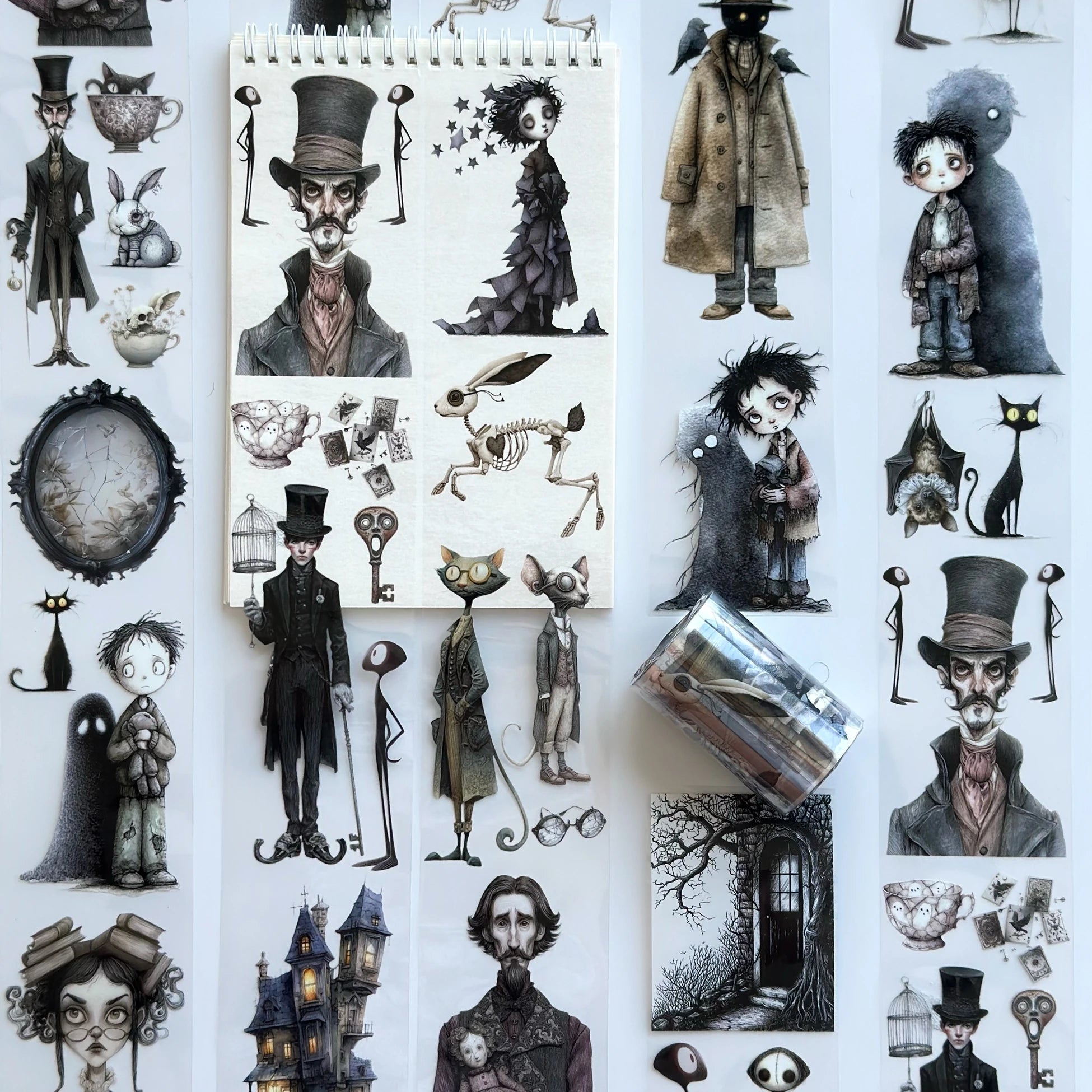 Who is Behind Me? PET Tape – Gothic Scrapbooking, Journaling, Spooky Craft Supplies – Tax Included – SRP149