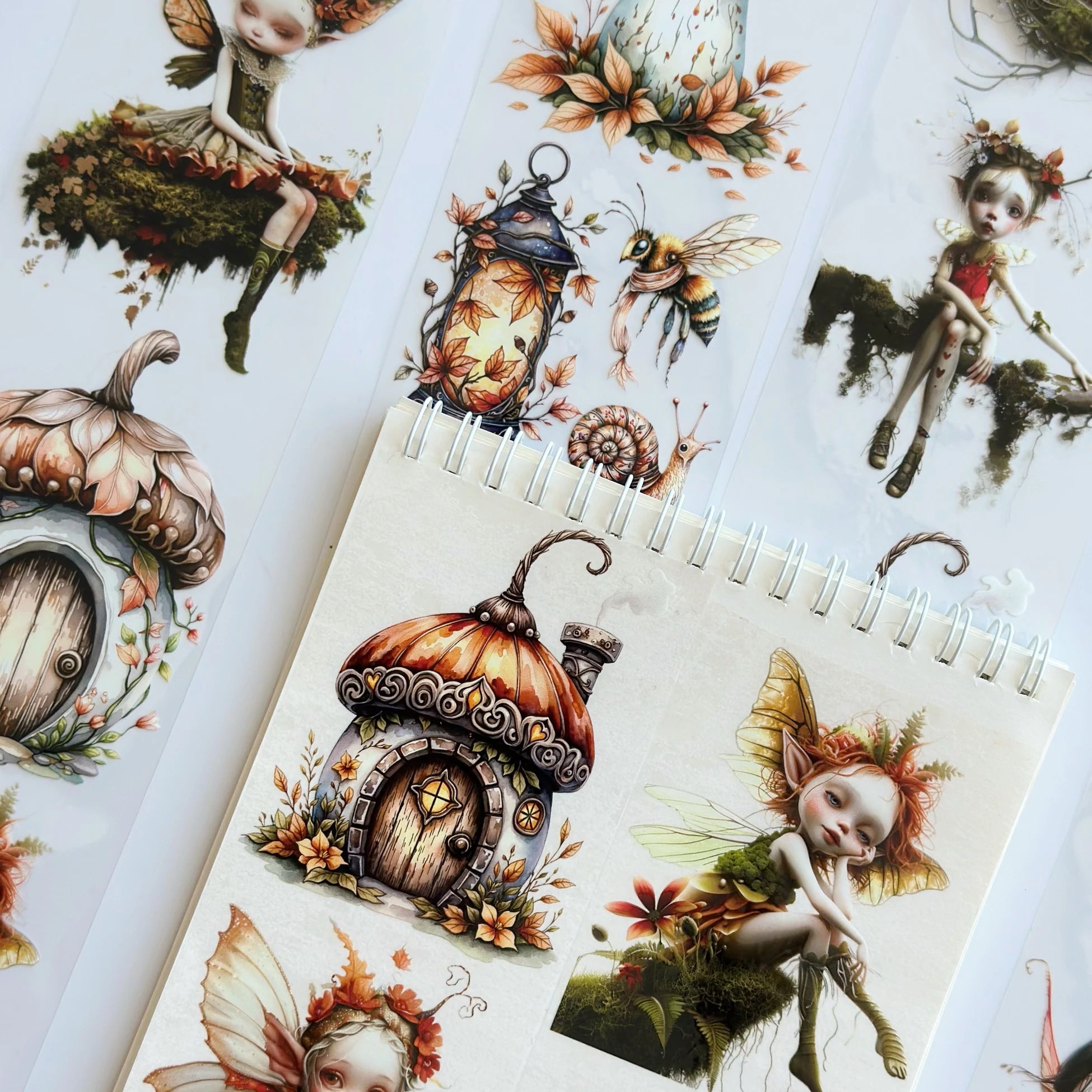Fairy Dust Oil PET Tape – Autumn Forest Fairy Scrapbook Roll – Whimsical 7cm Sticker – SRP133